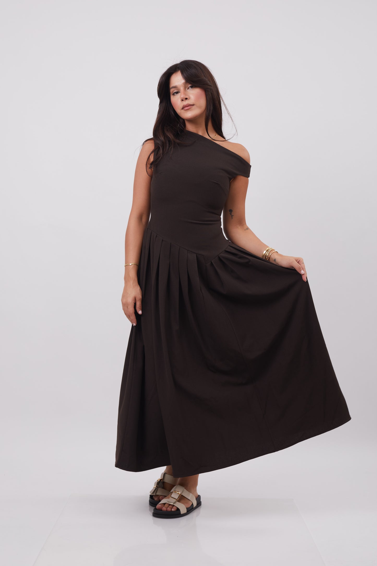 Asymmetric Midi Dress