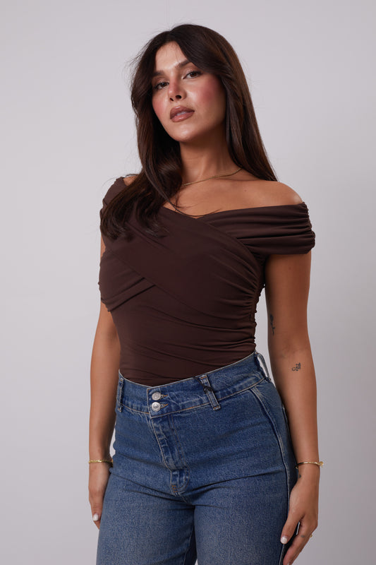Off-Shoulder Crossover Top