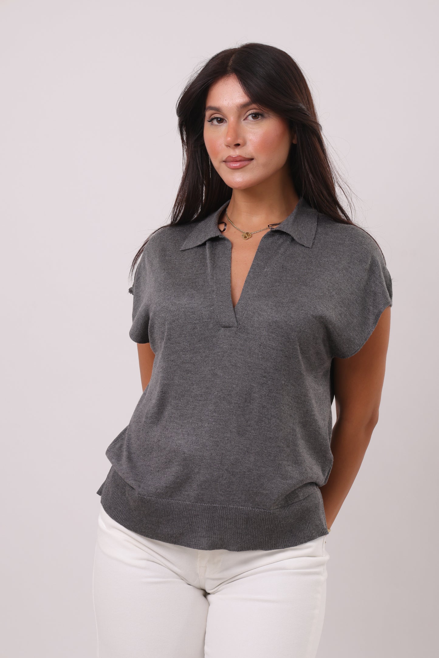 Soft Knit Polo top