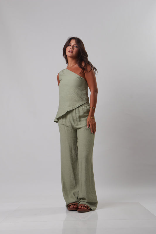 One Shoulder Asymmetric set