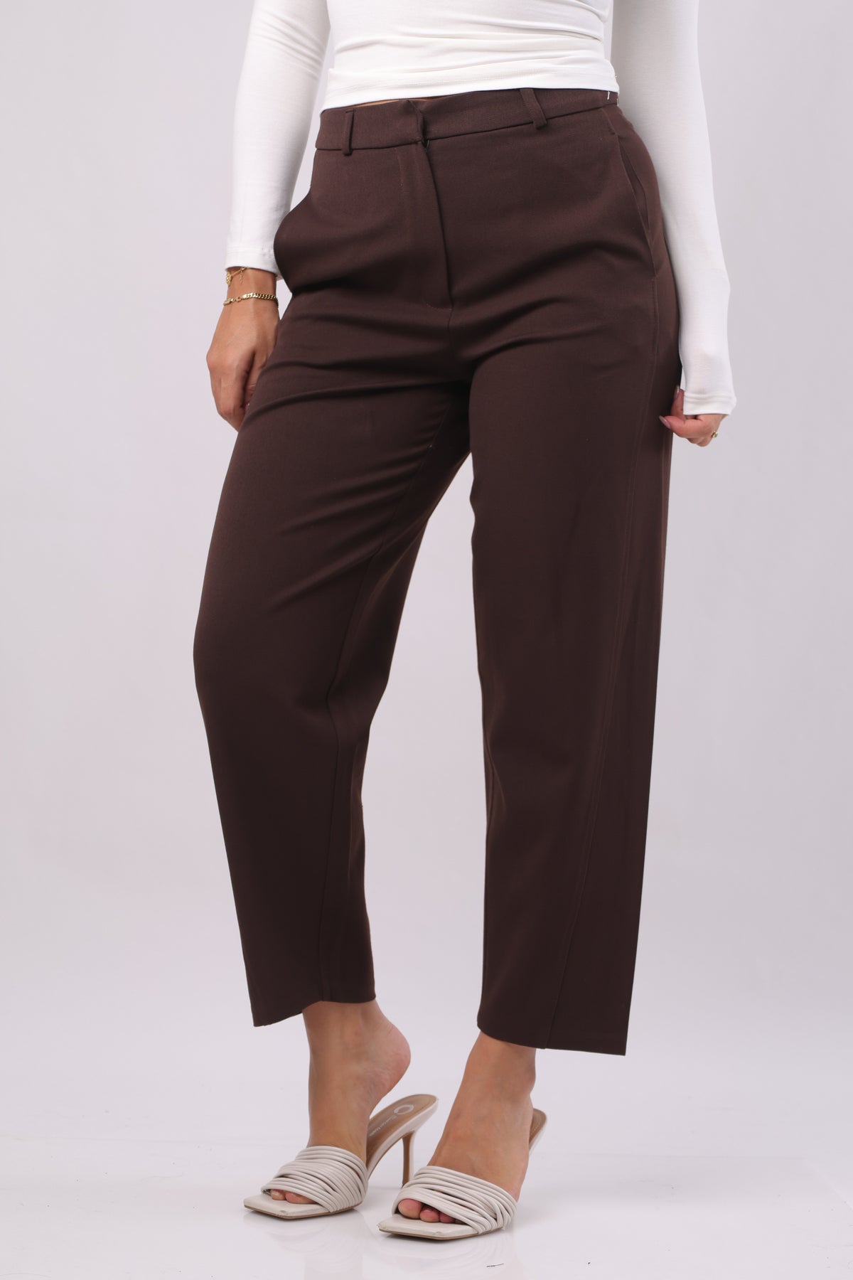 Cropped Straight Tailored Trouser