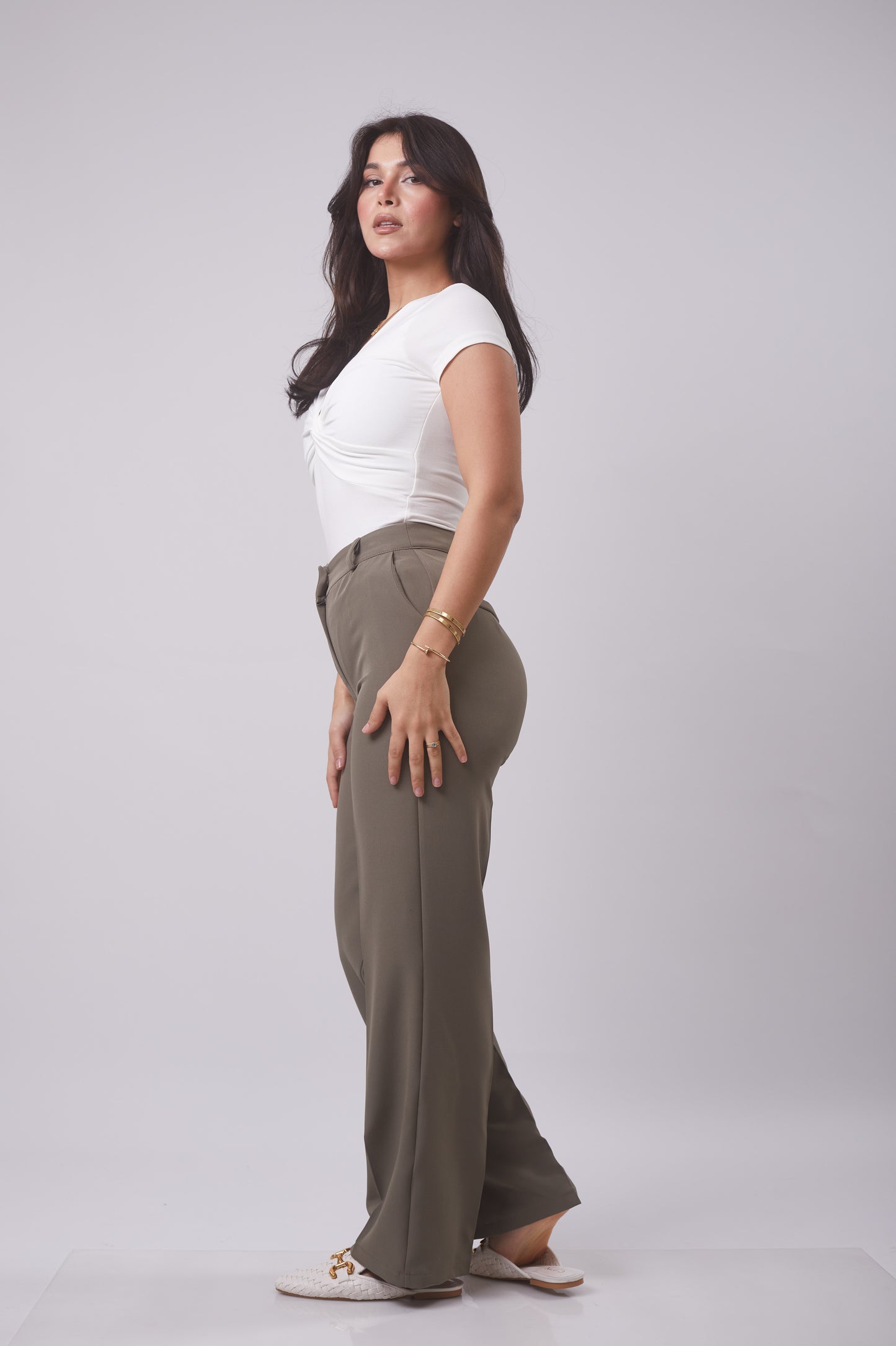 Structured straight-leg Pant