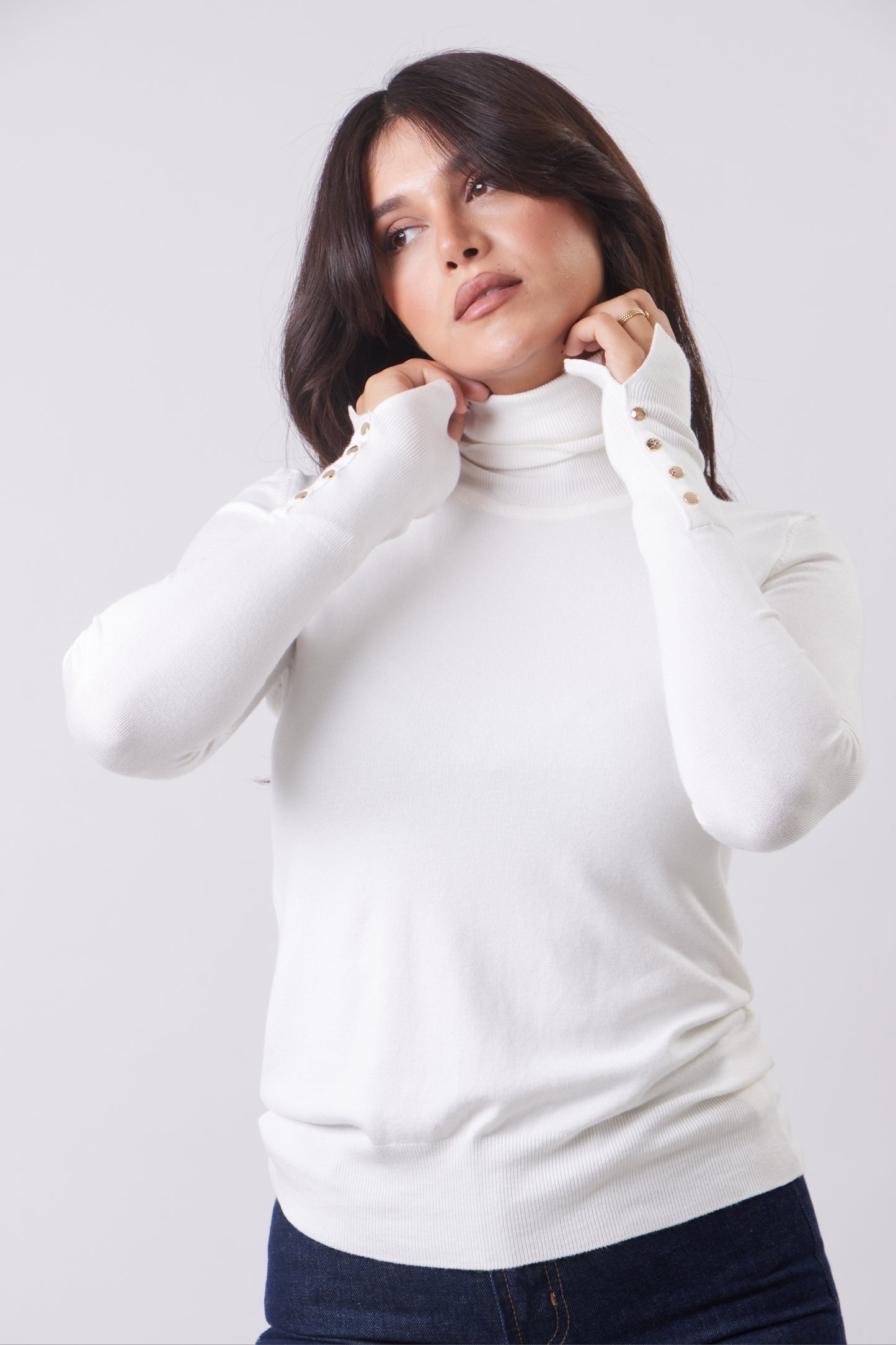 Knit Turtle-neck Top