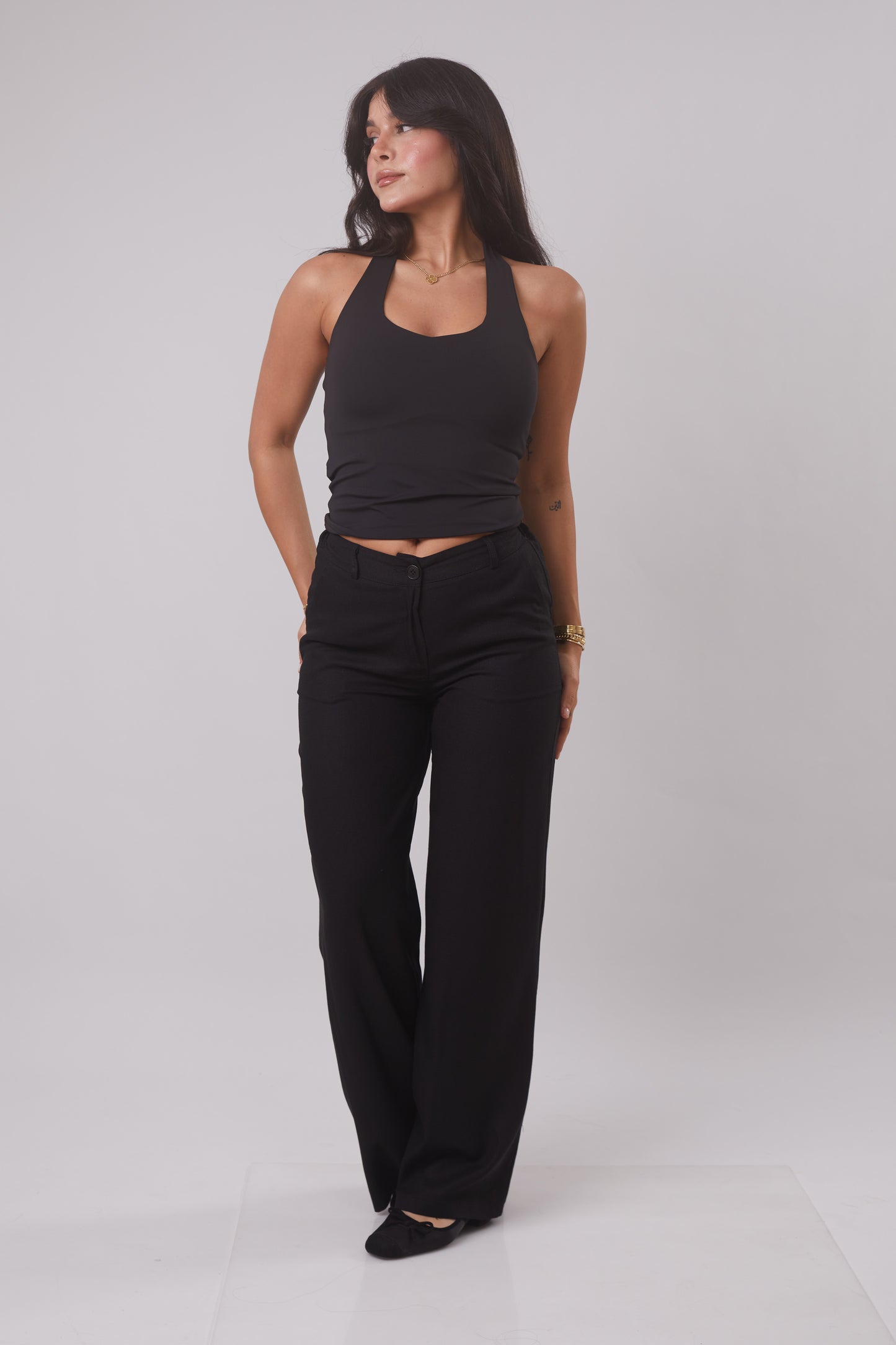 Linen Trouser with removable Scarf