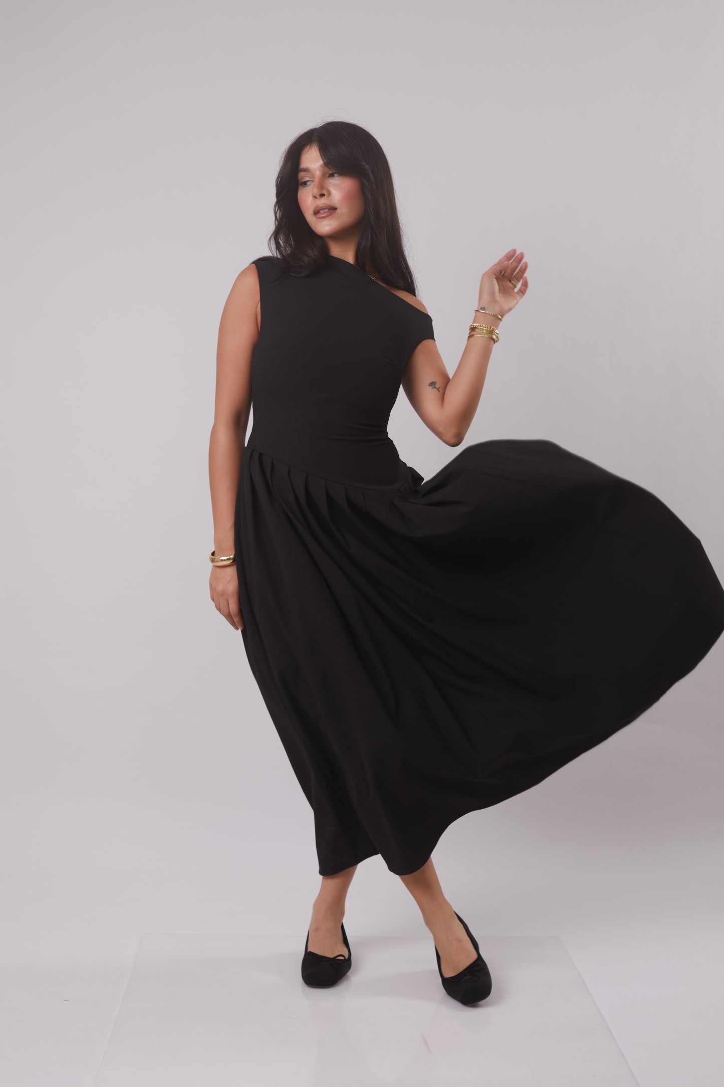 Asymmetric Midi Dress