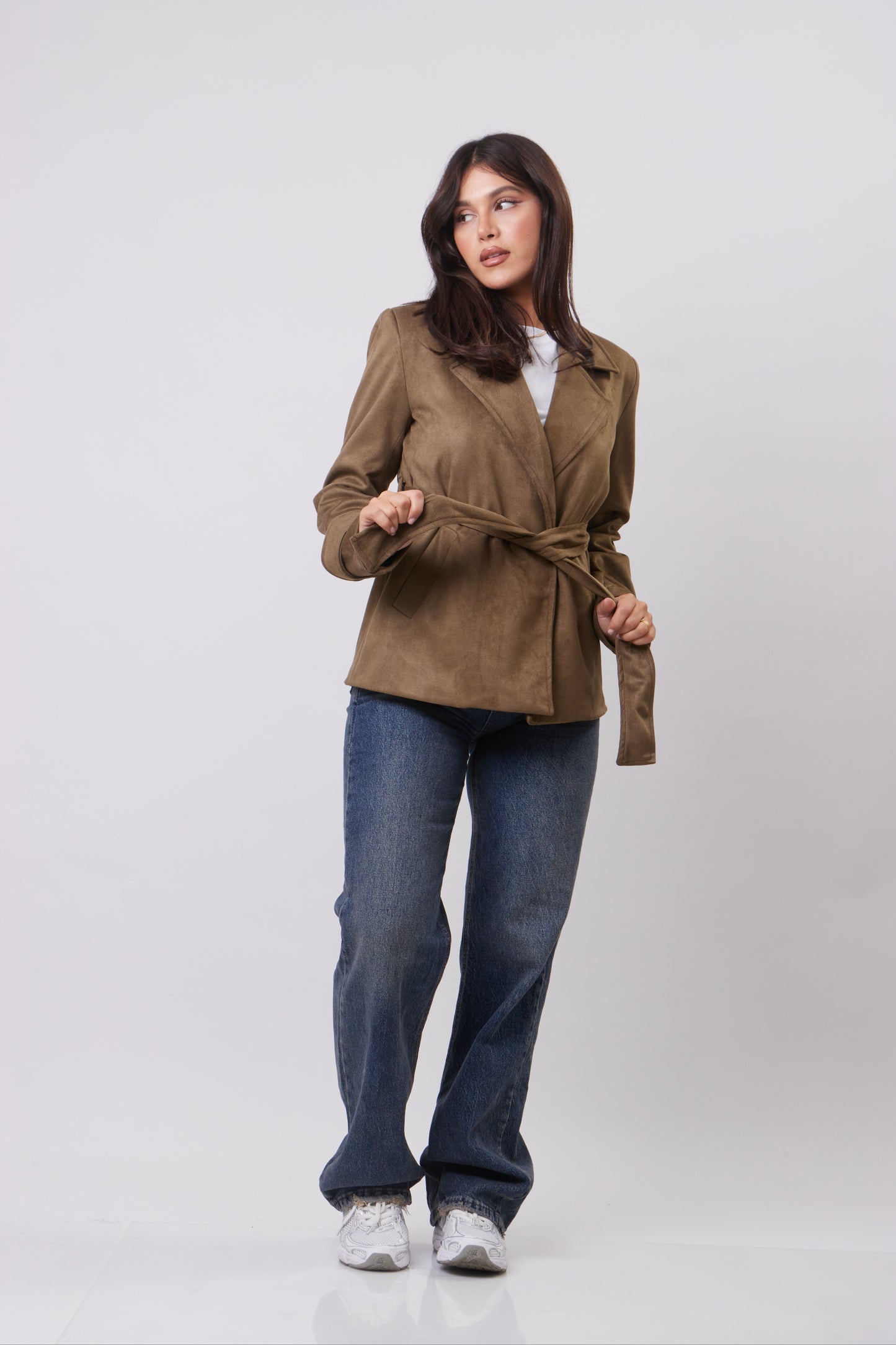 Suede Wrap Jacket