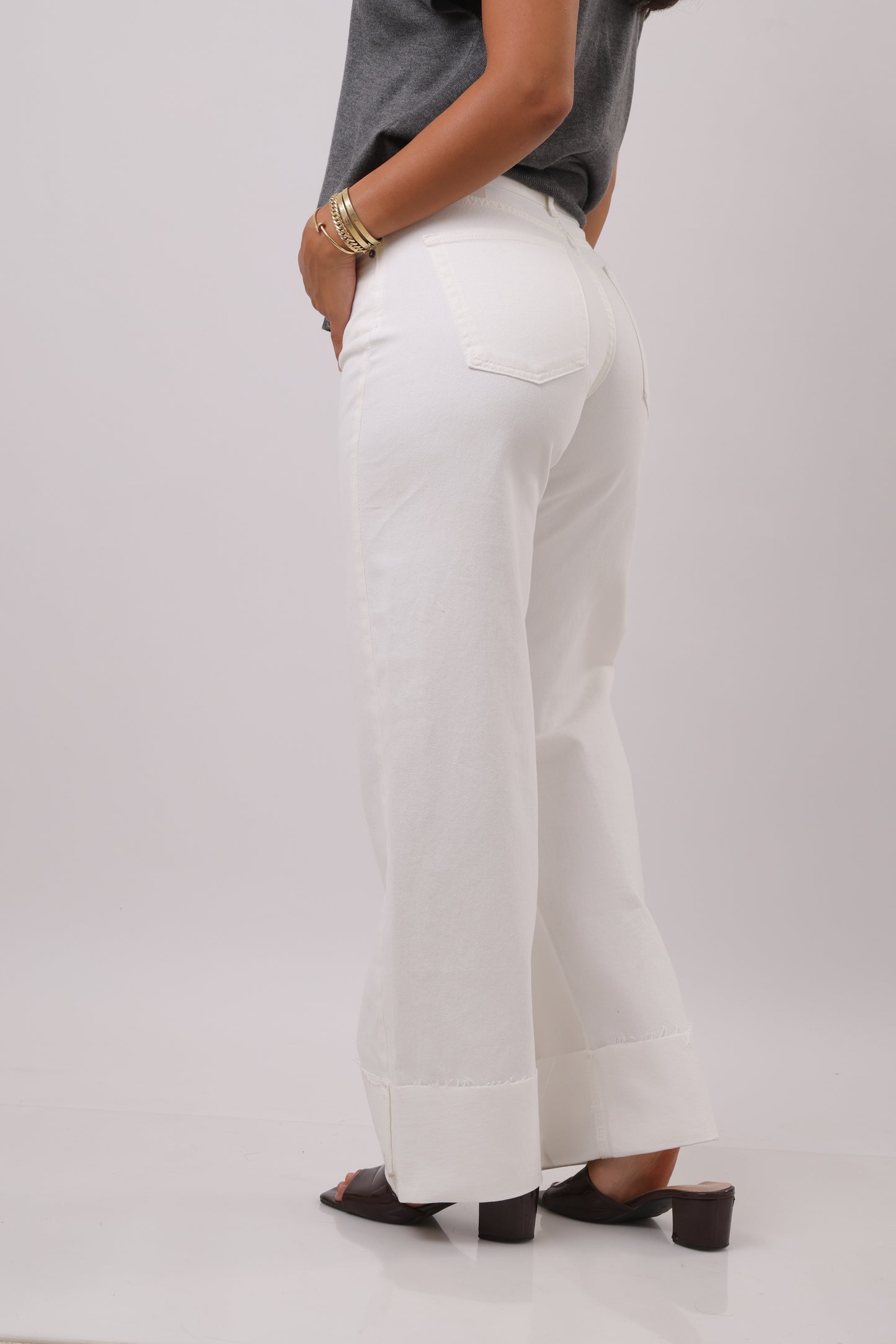 Wide leg White Denim