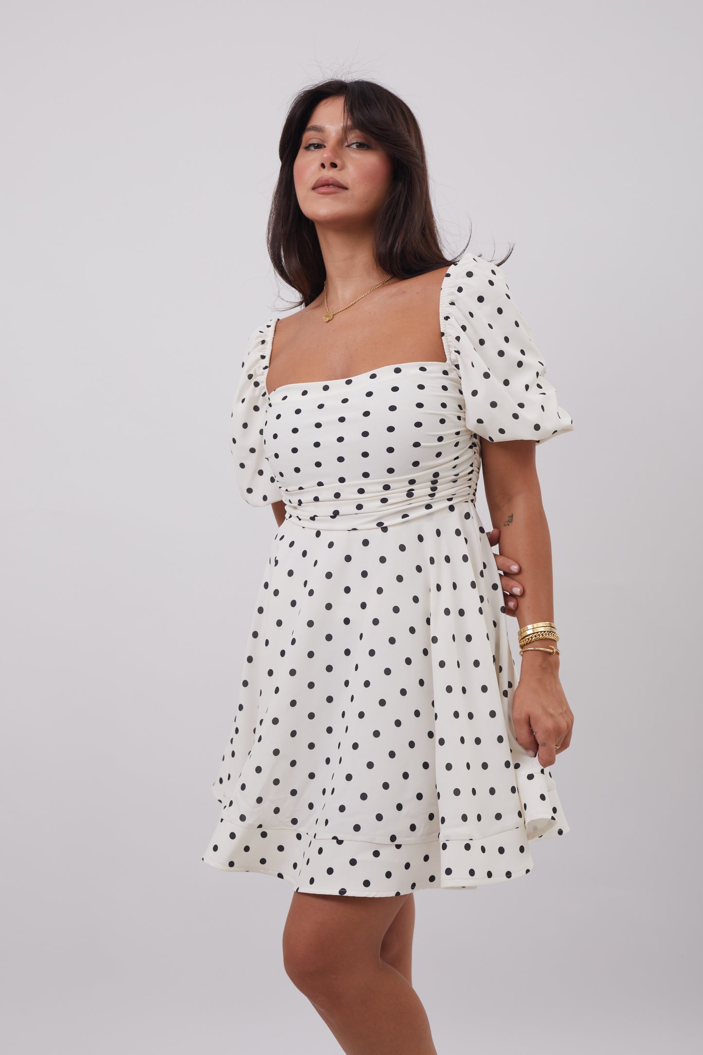 Polka Dot Corset Mini Dress