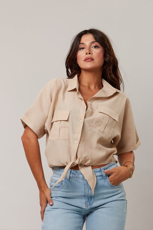 Double Pocket Linen Shirt