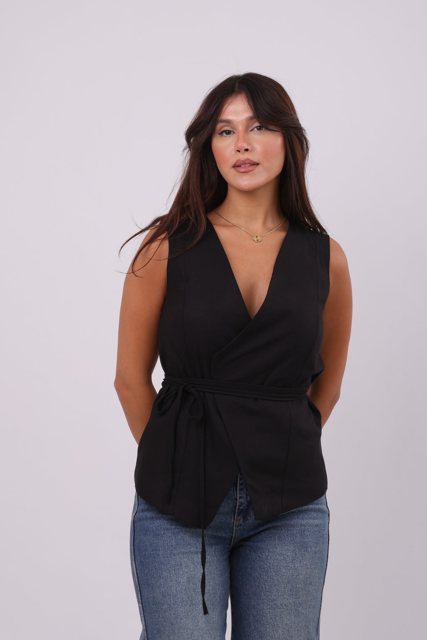 Linen Wrap Vest