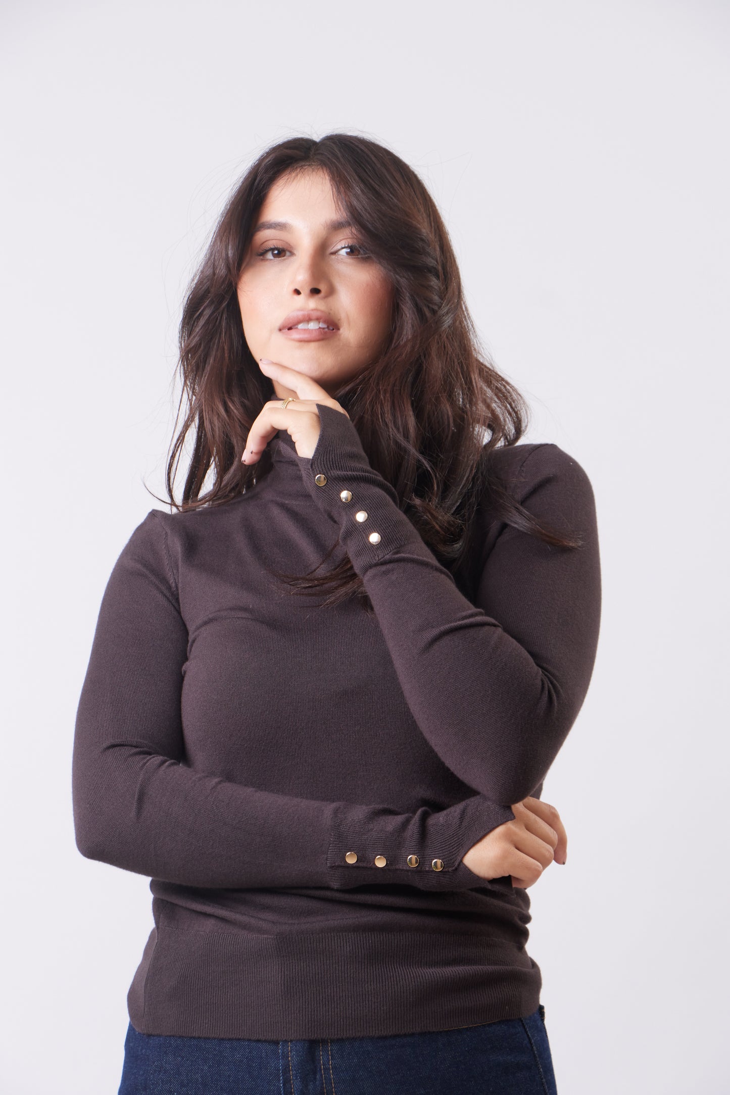 Knit Turtle-neck Top