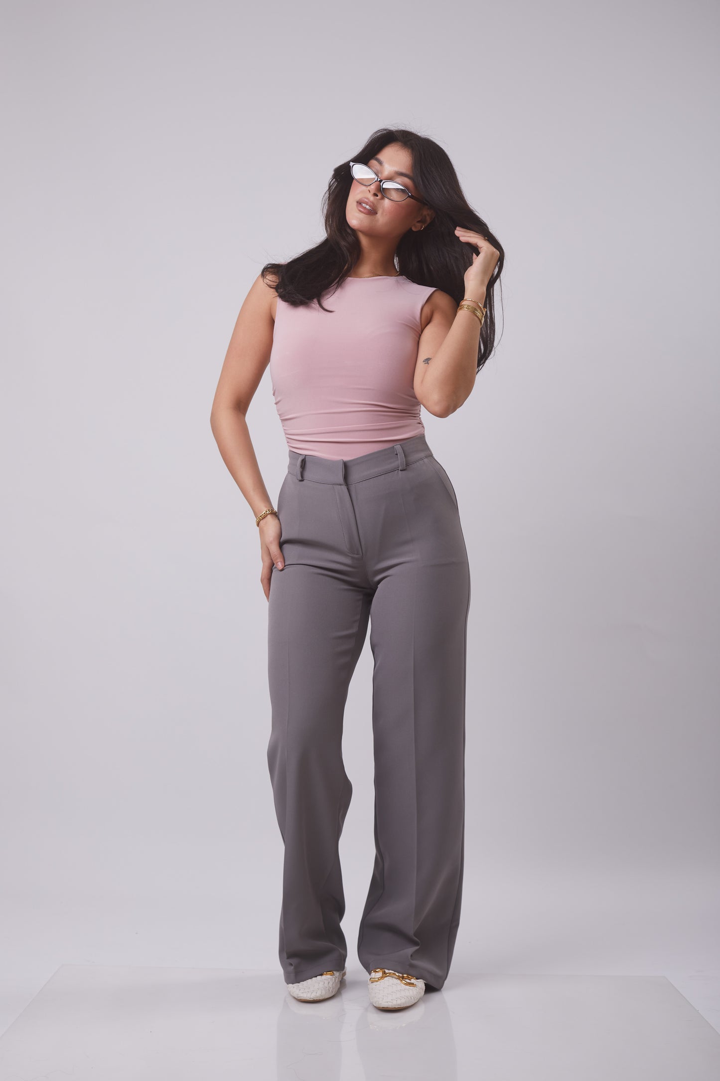 Structured straight-leg Pant