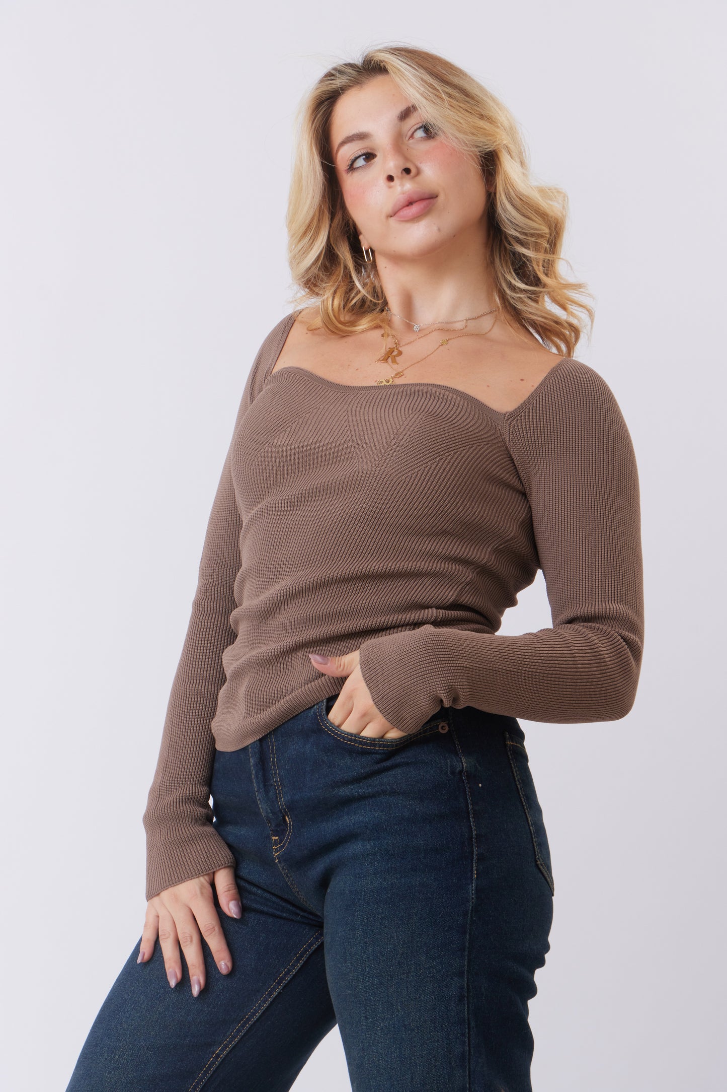 Sweetheart Knit Top