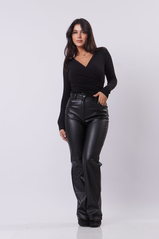 Faux-Leather Trouser.