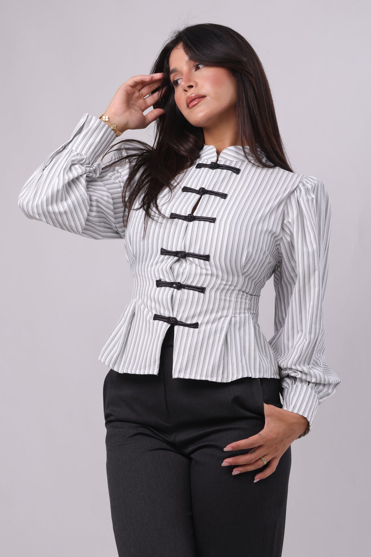 Mandarin Collar Blouse