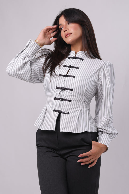 Mandarin Collar Blouse