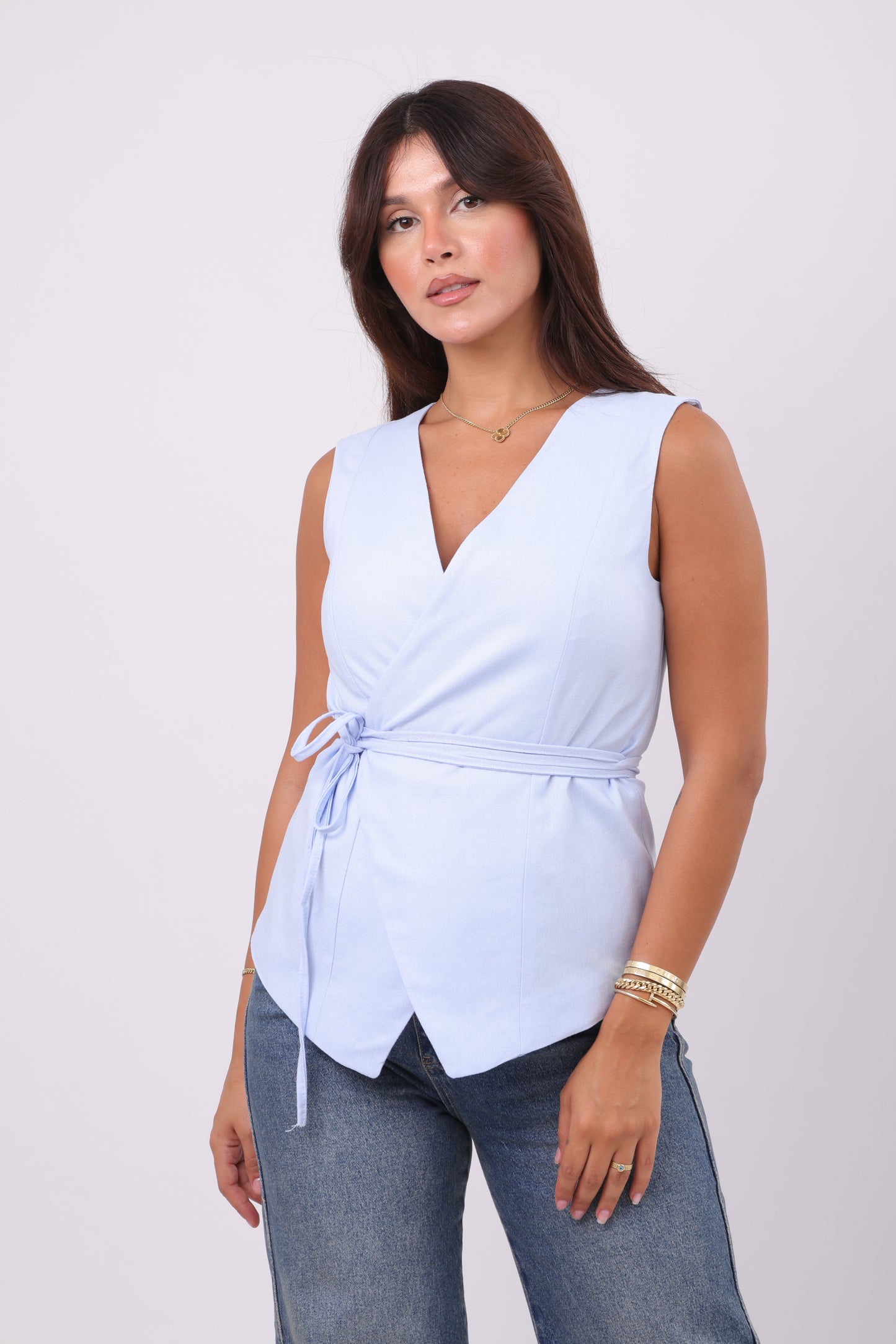 Linen Wrap Vest