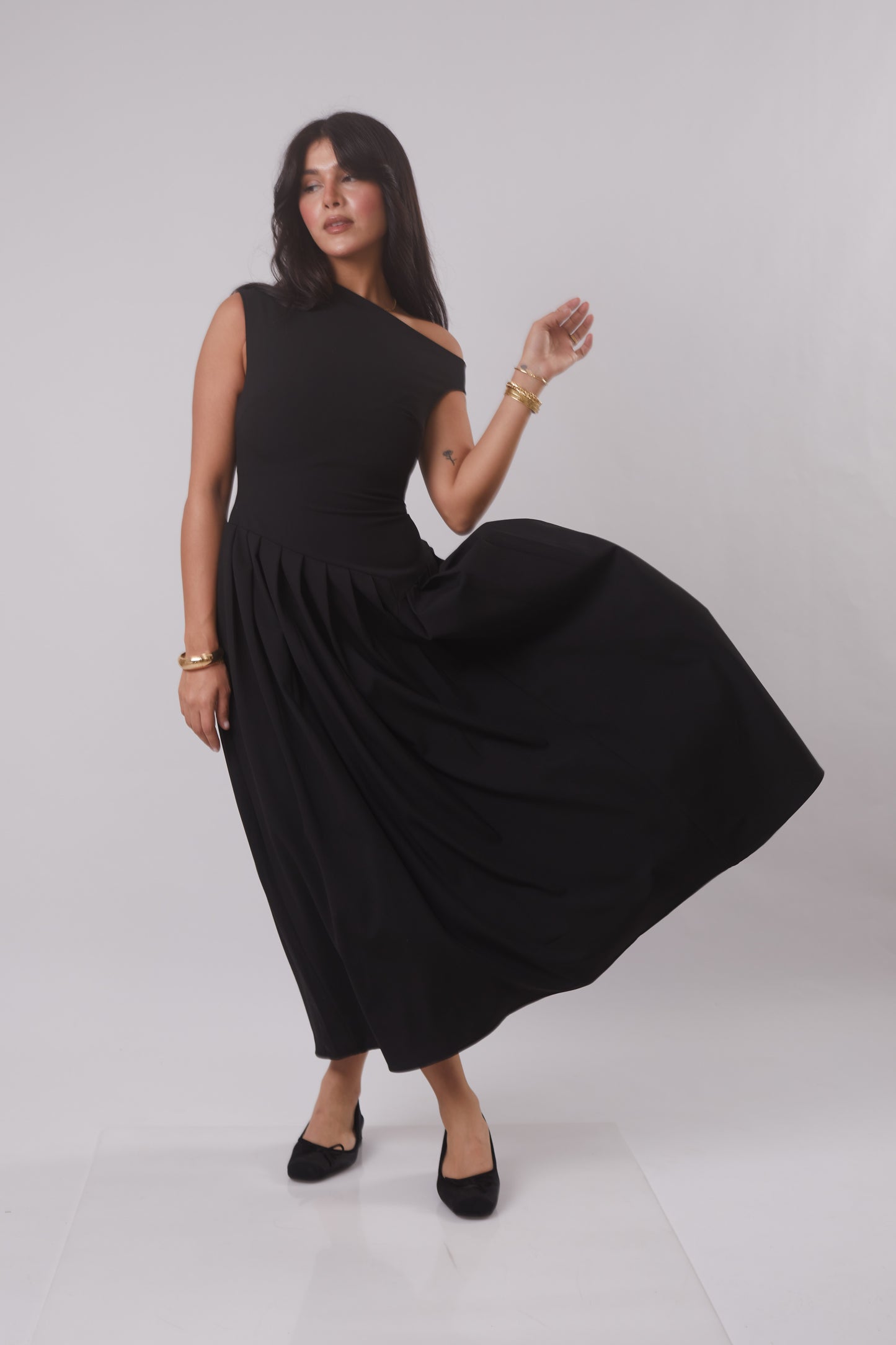 Asymmetric Midi Dress