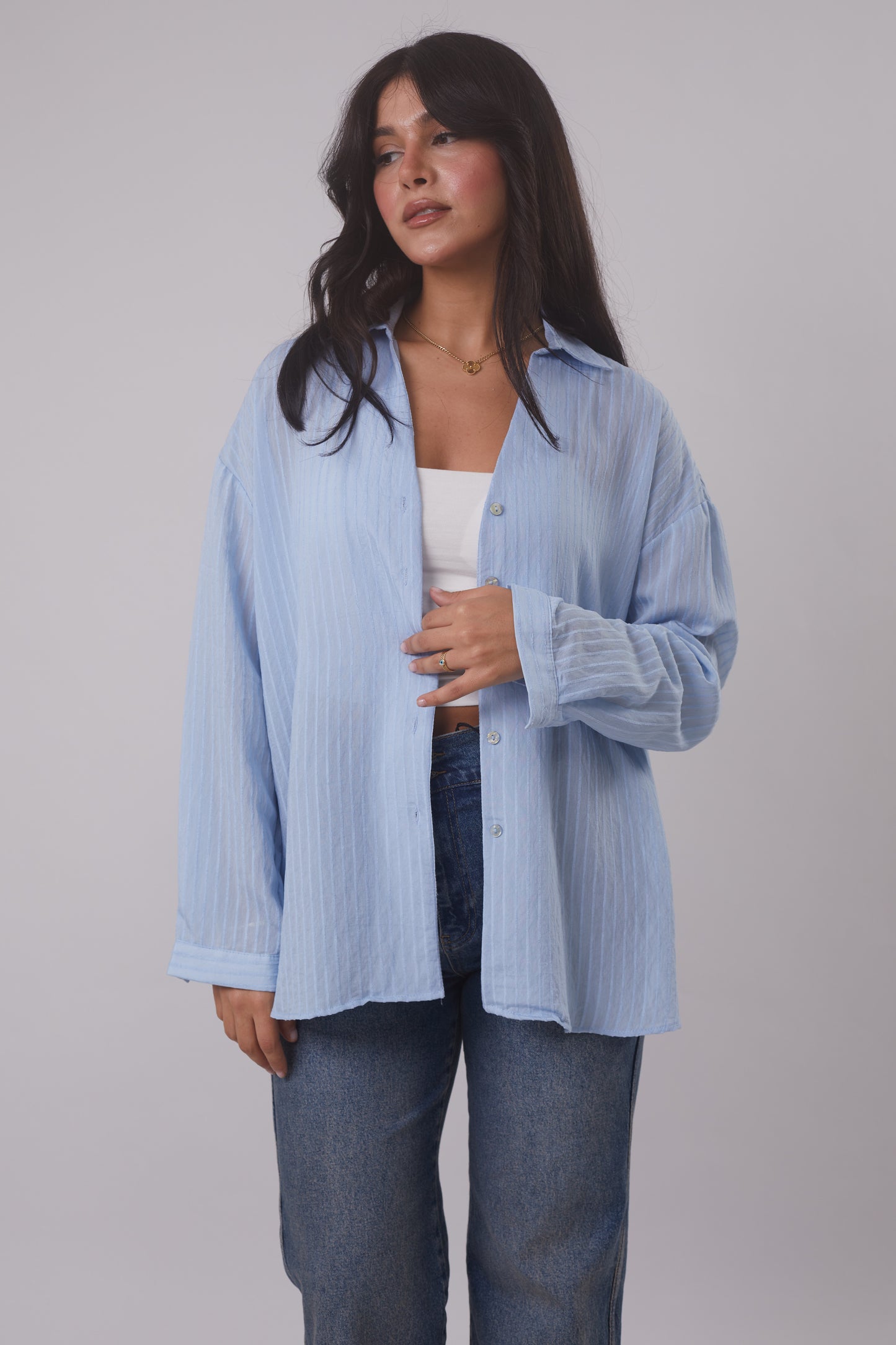 Sheer Striped Shirt
