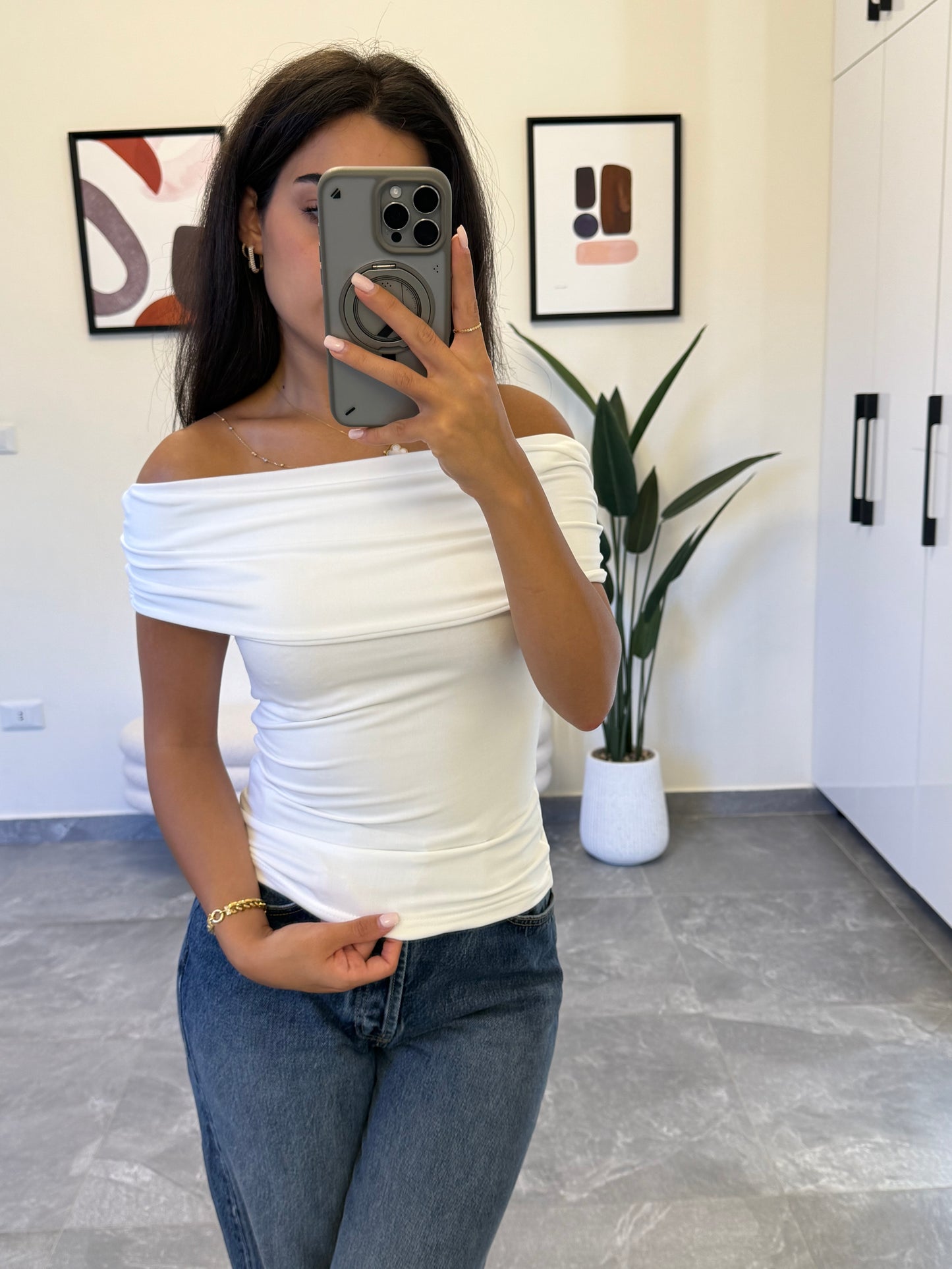 “BLUSH”OFF-SHOULDERS BASIC
