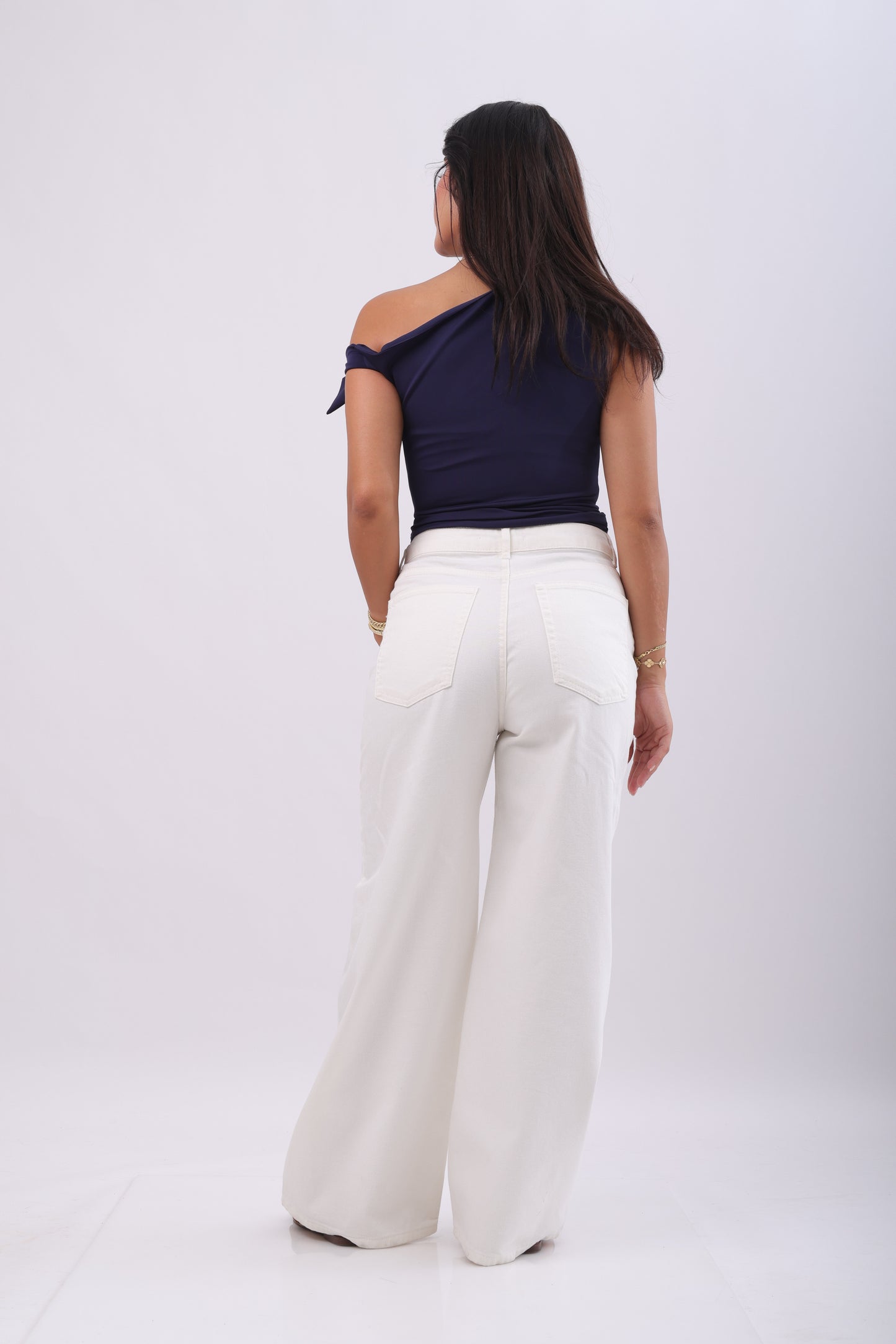 White Wide leg Denim