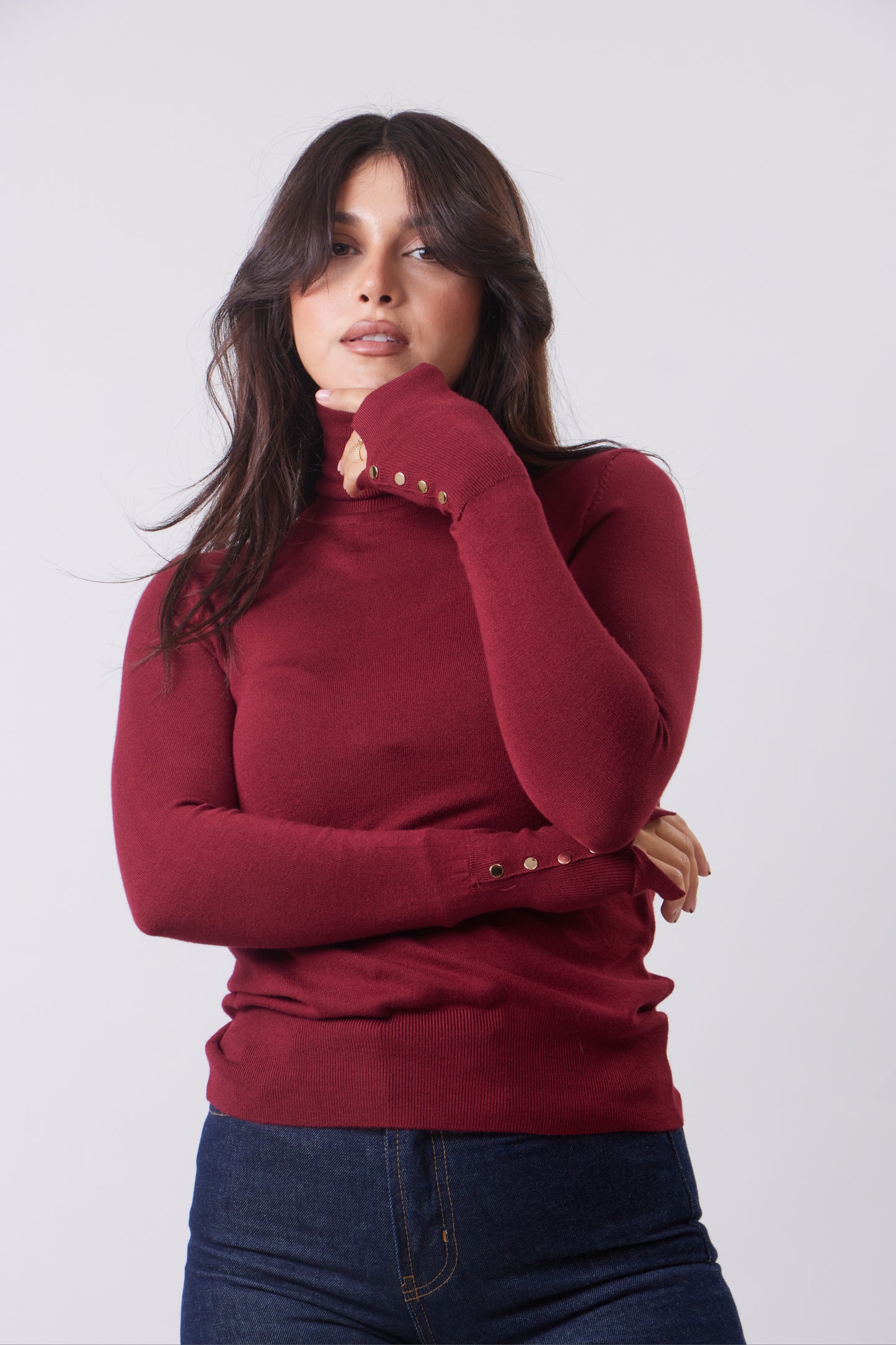 Knit Turtle-neck Top