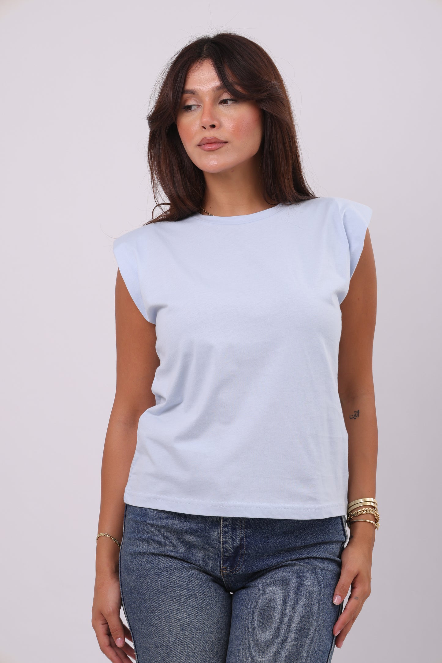Padded Shoulder Top