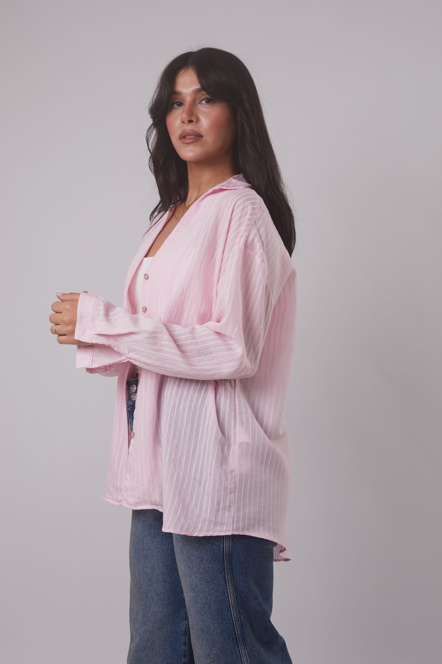 Sheer Striped Shirt