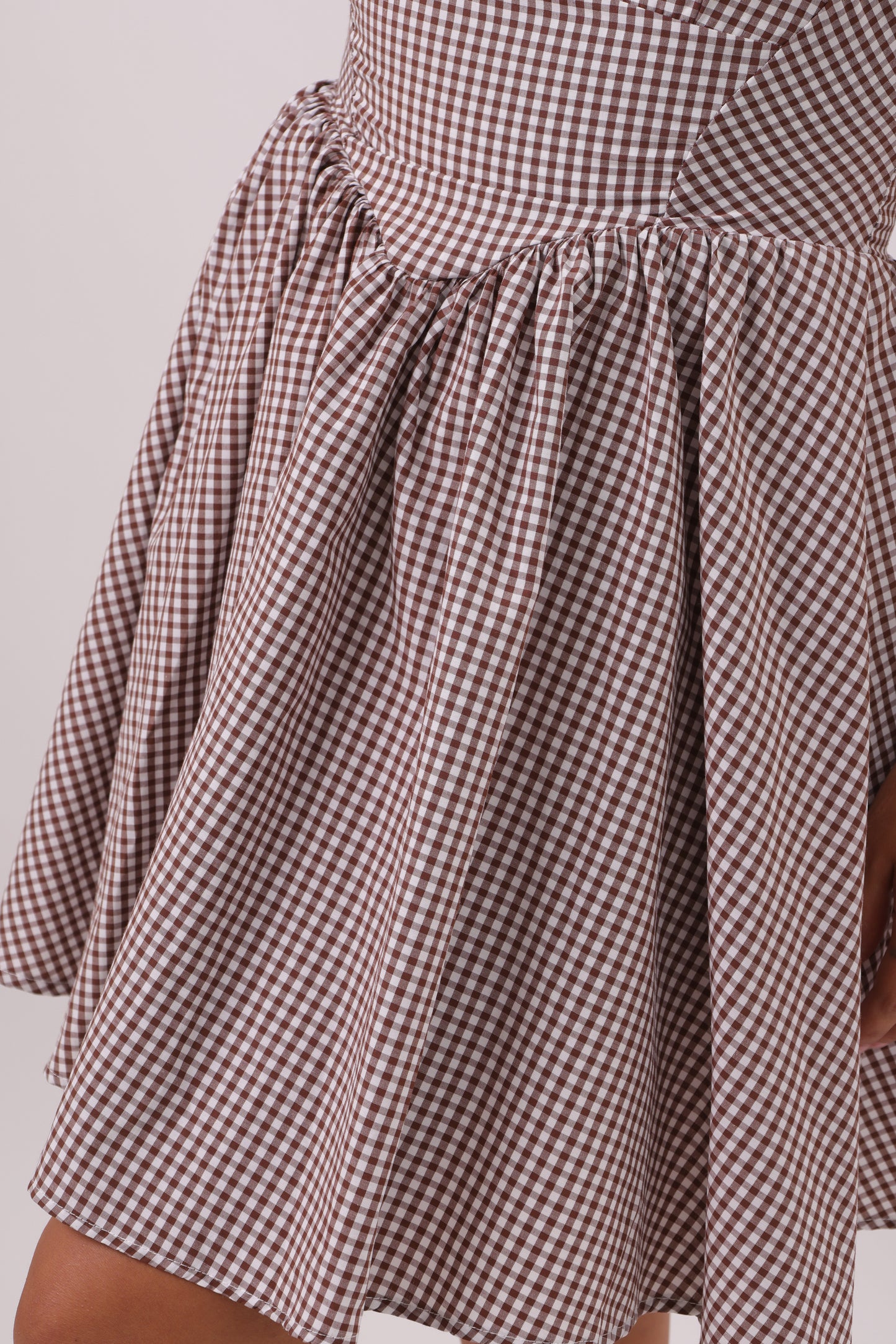 Gingham Tie-Strap Dress