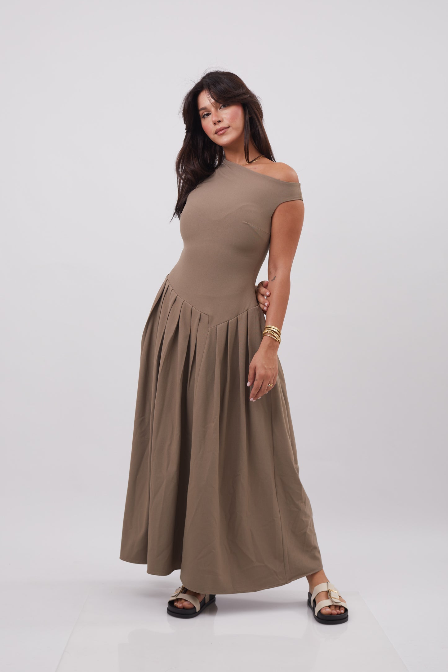 Asymmetric Midi Dress