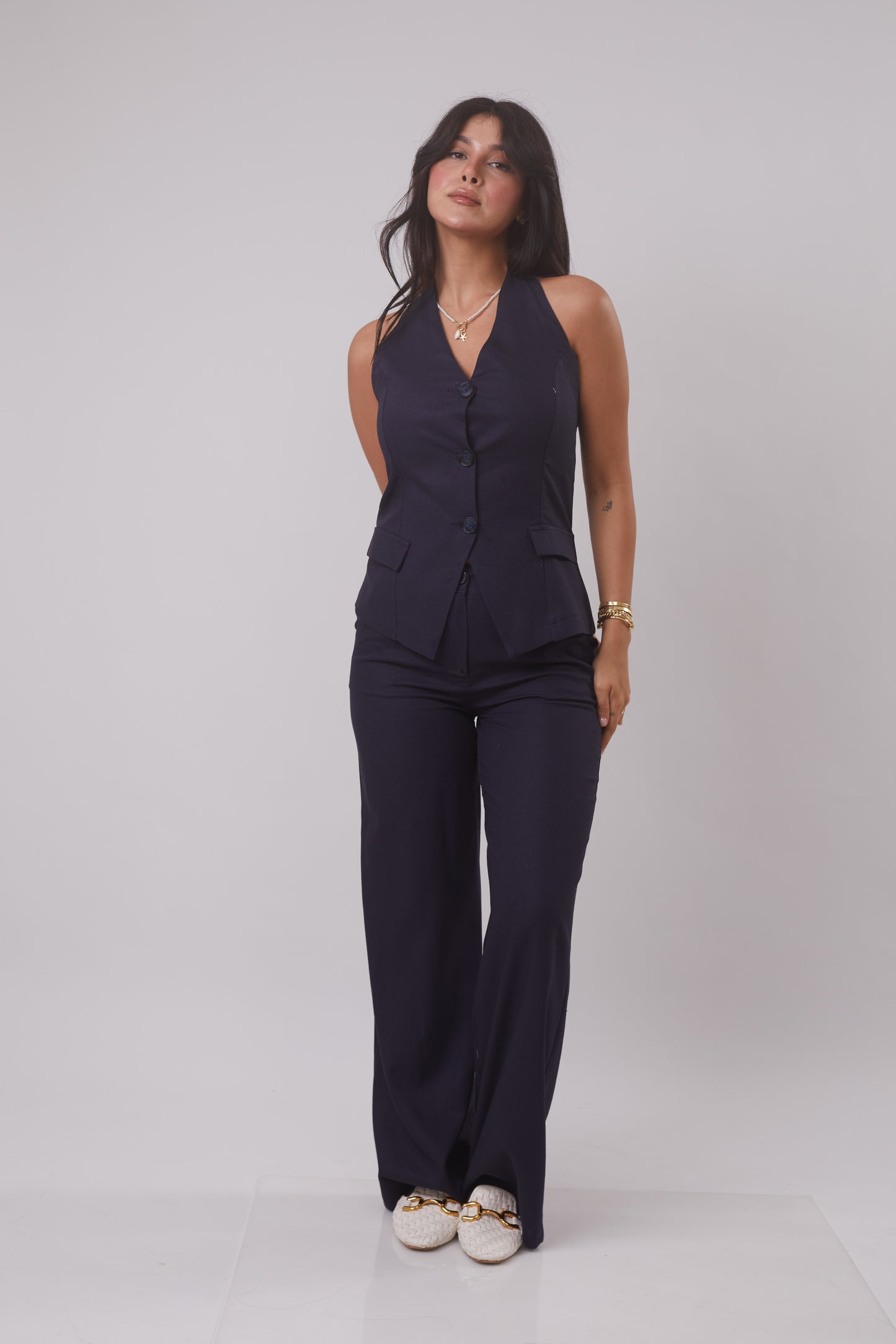 The Halter Vest & Trouser Linen Set