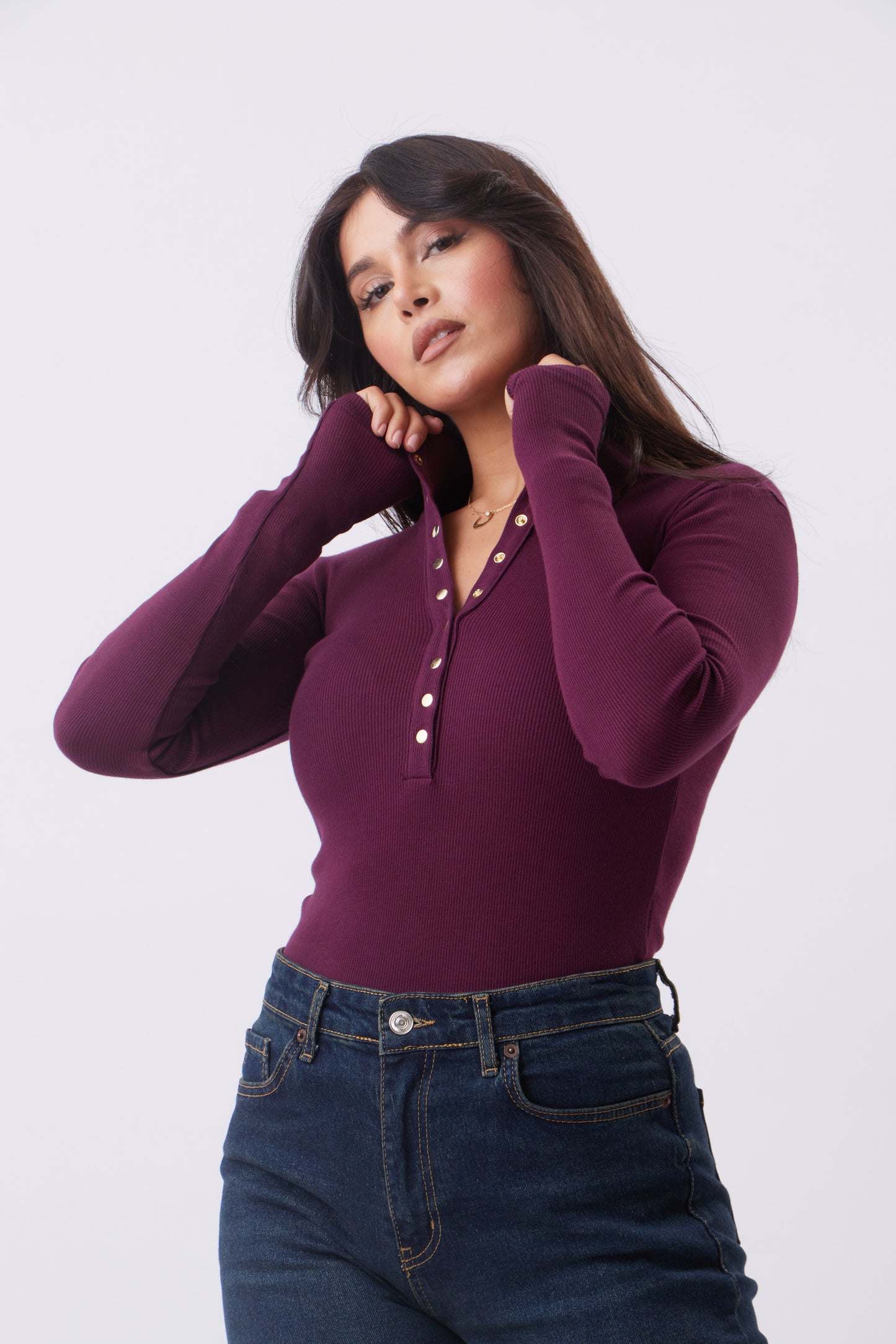 Muse Gold Buttoned Top