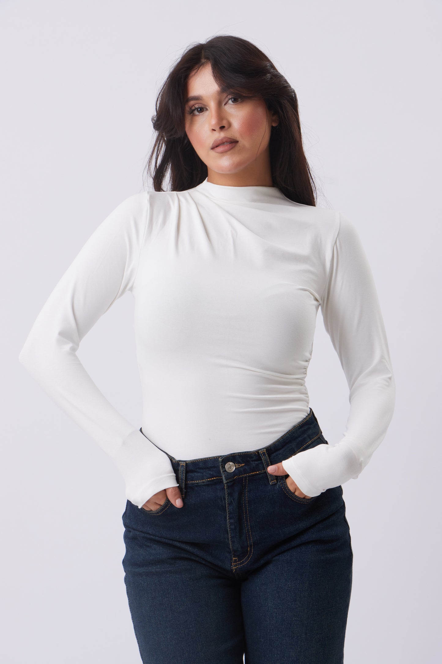 Luna Rushed long sleeve Top