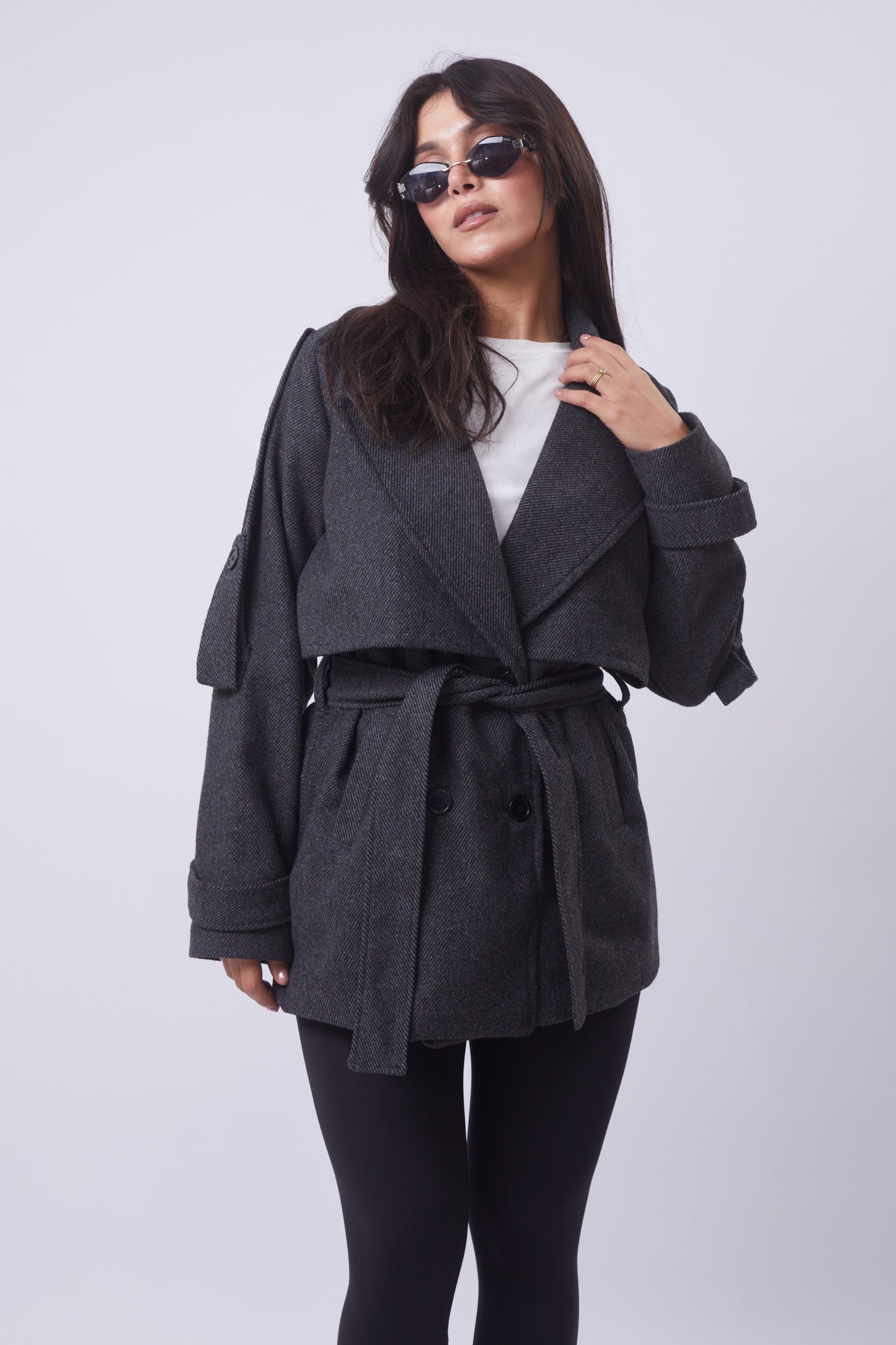 Belted Mini-Coat