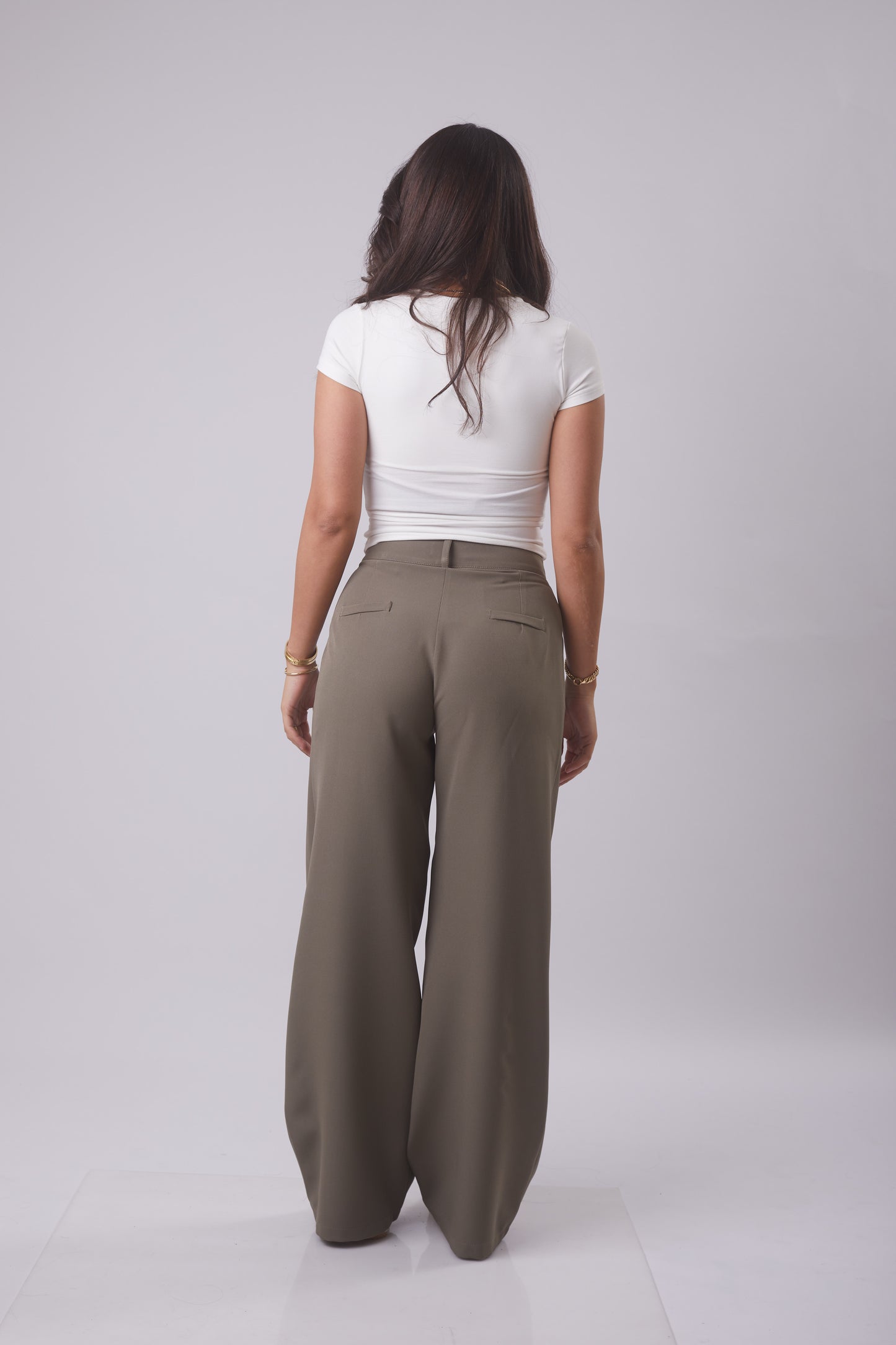 Signature pleated Wide-Leg Trouser