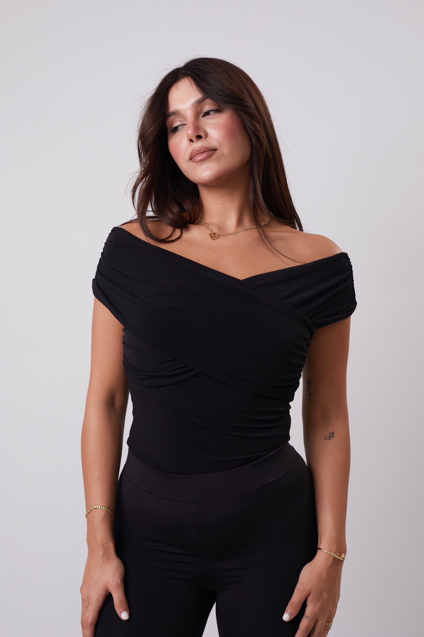 Off-Shoulder Crossover Top