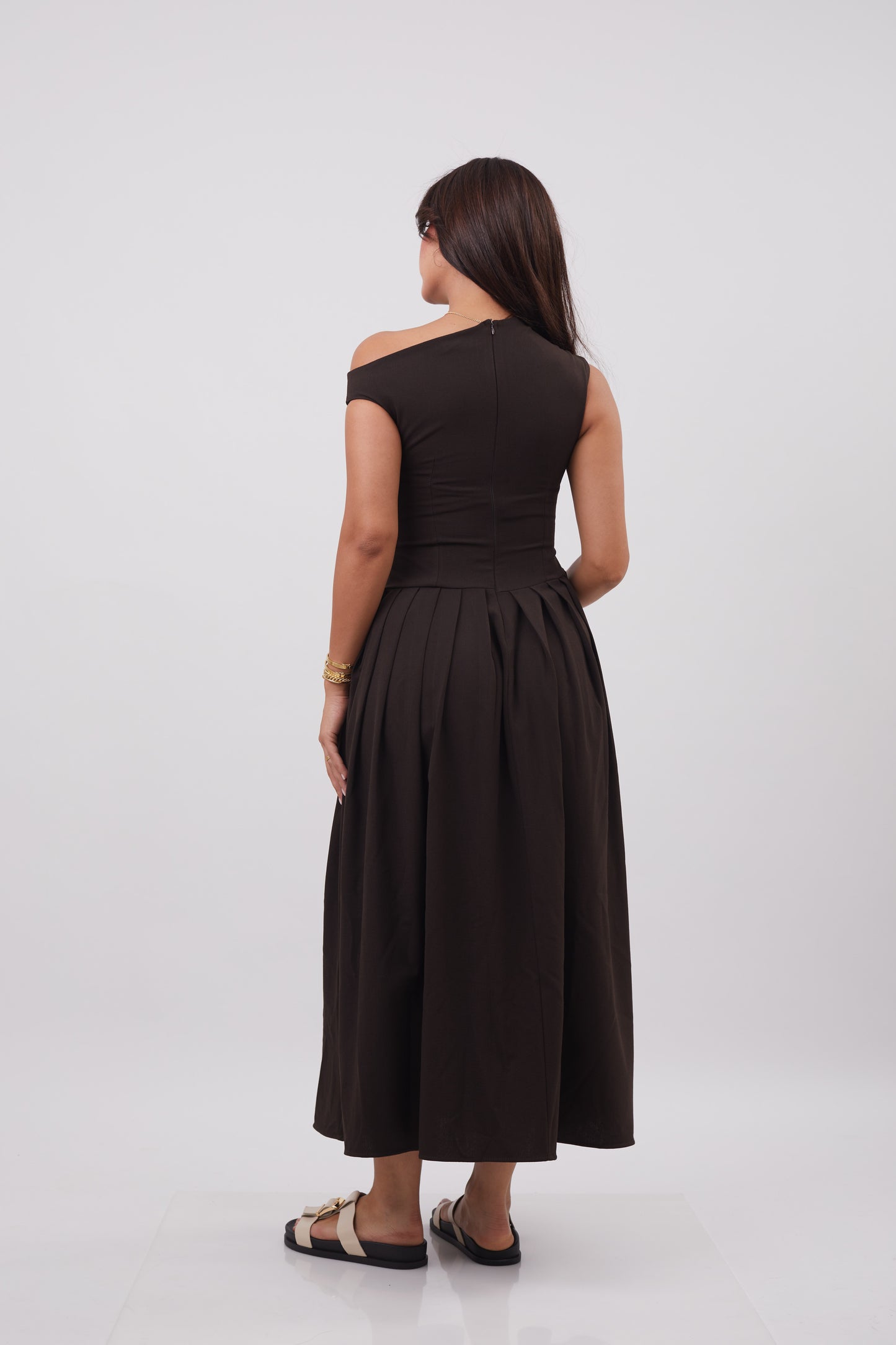 Asymmetric Midi Dress