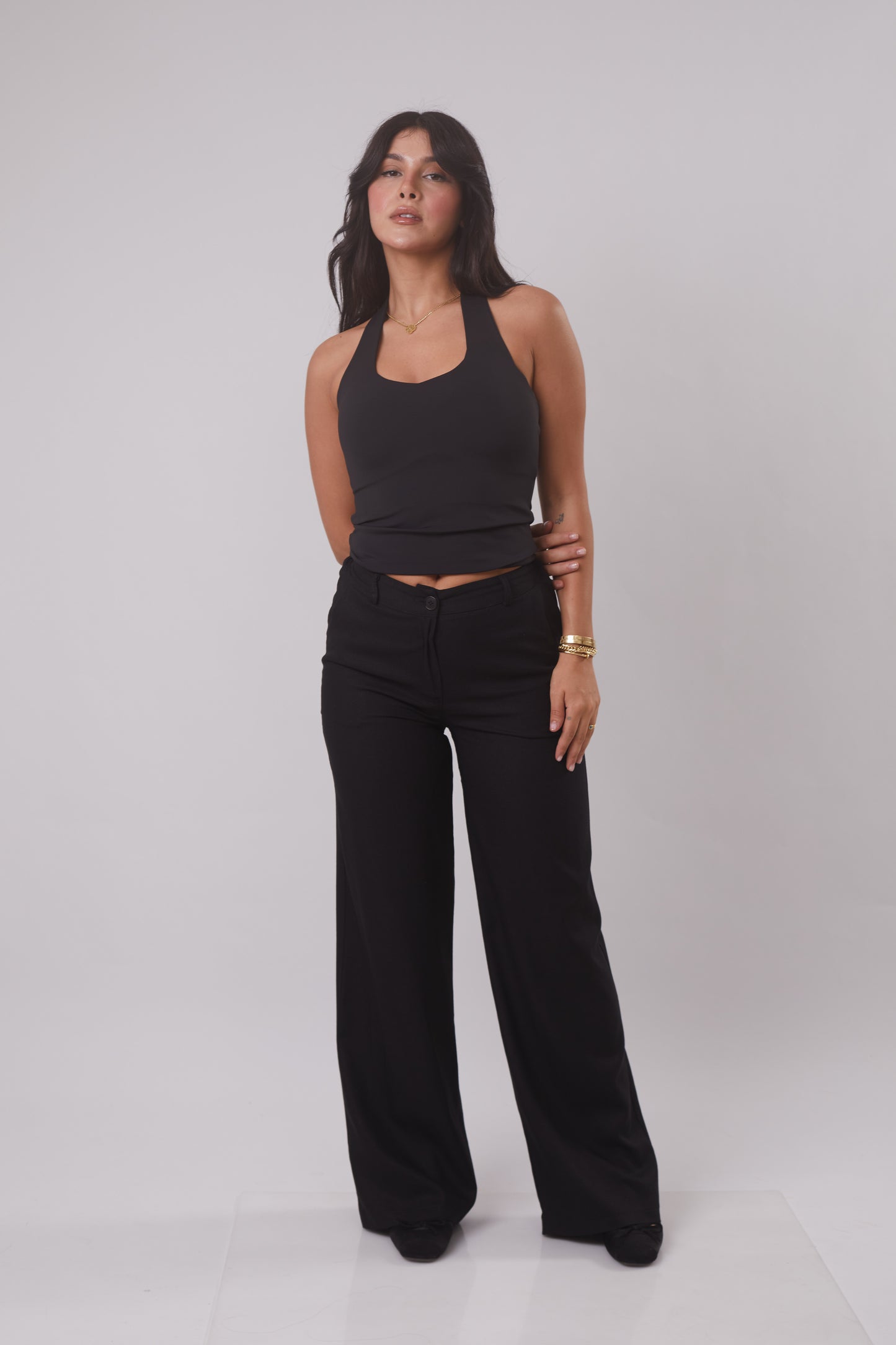 Linen Trouser with removable Scarf
