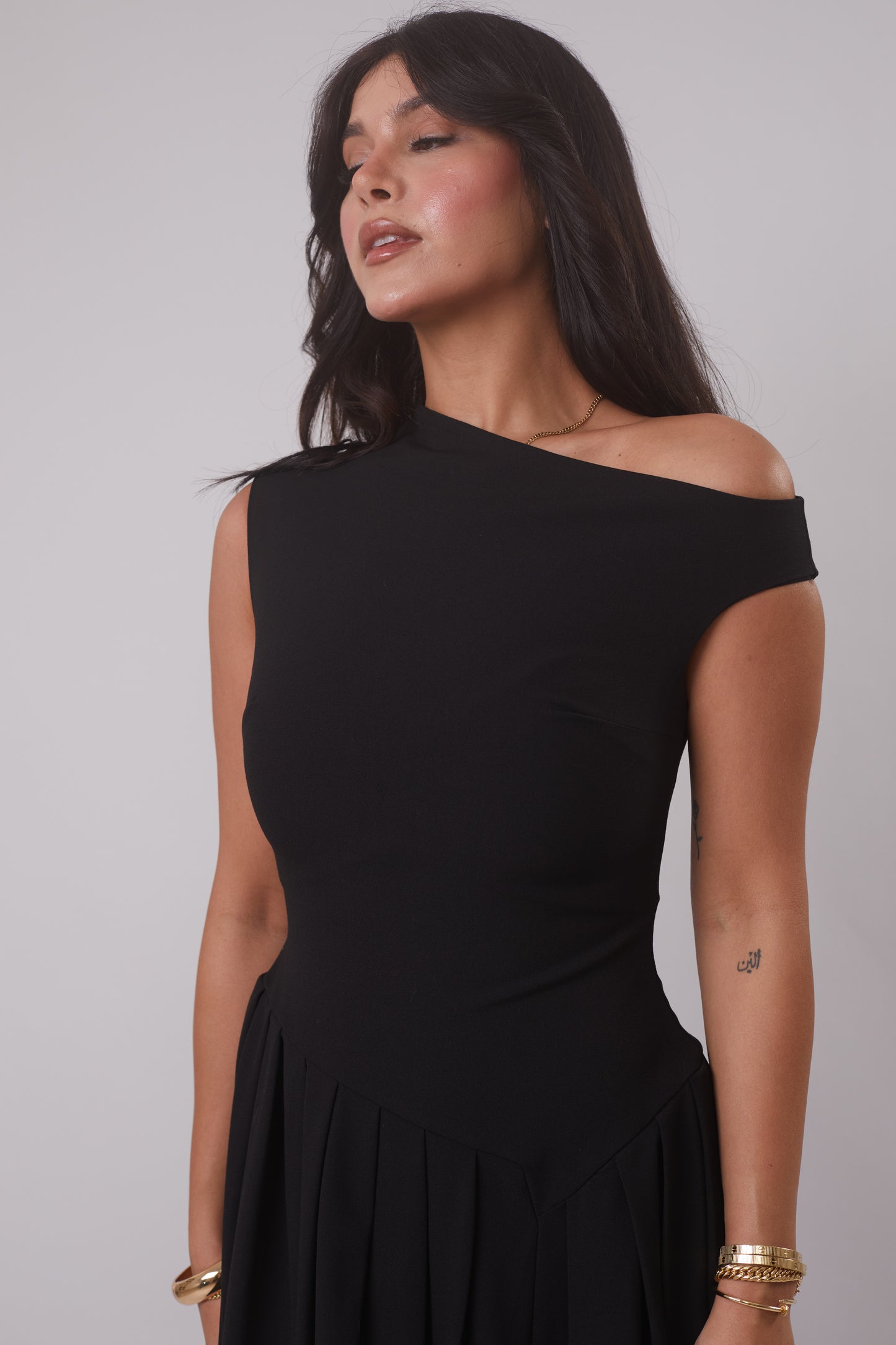Asymmetric Midi Dress