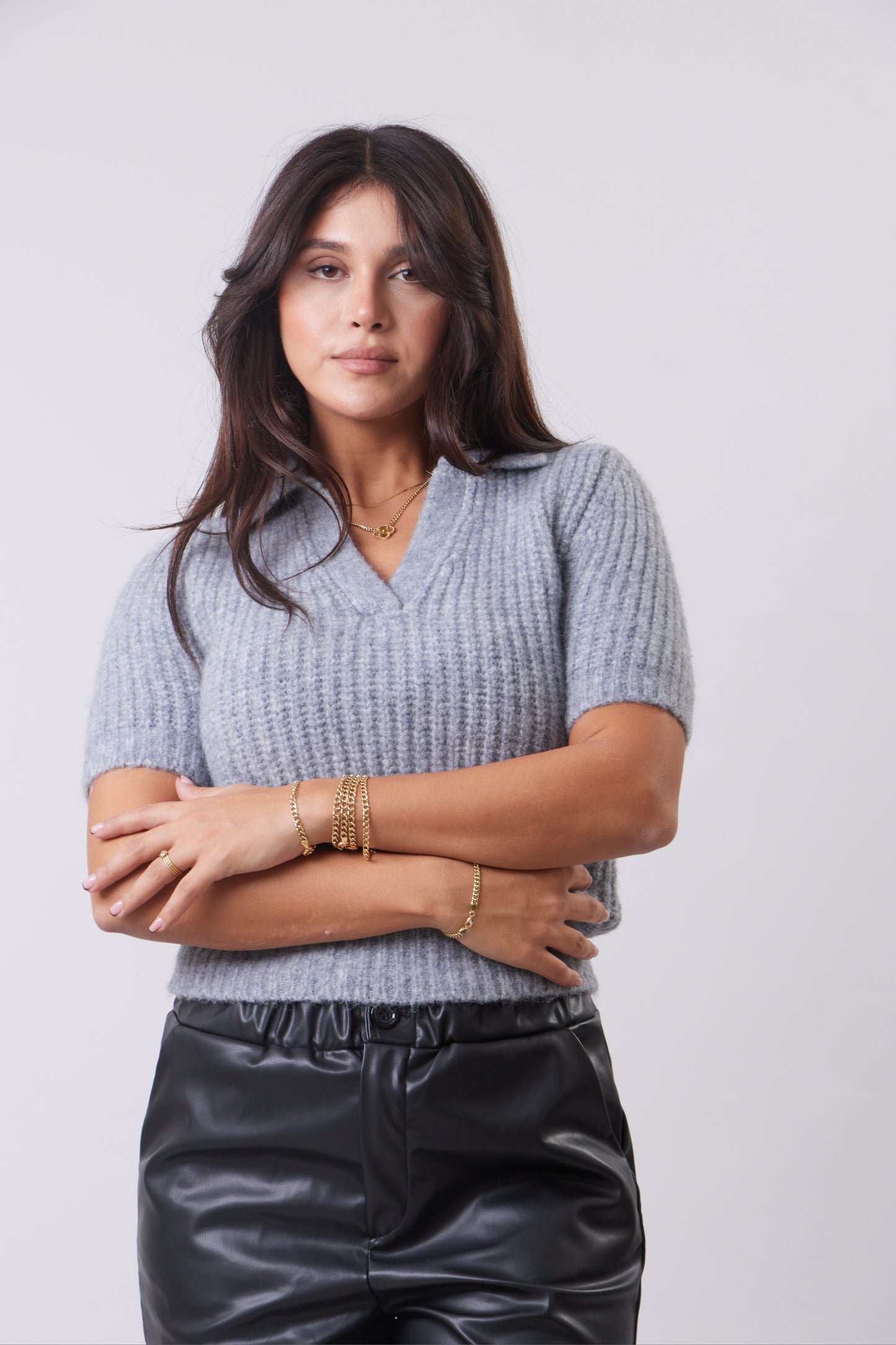 Mohair Short Sleeves Top