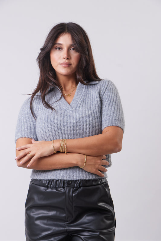 Mohair Short Sleeves Top