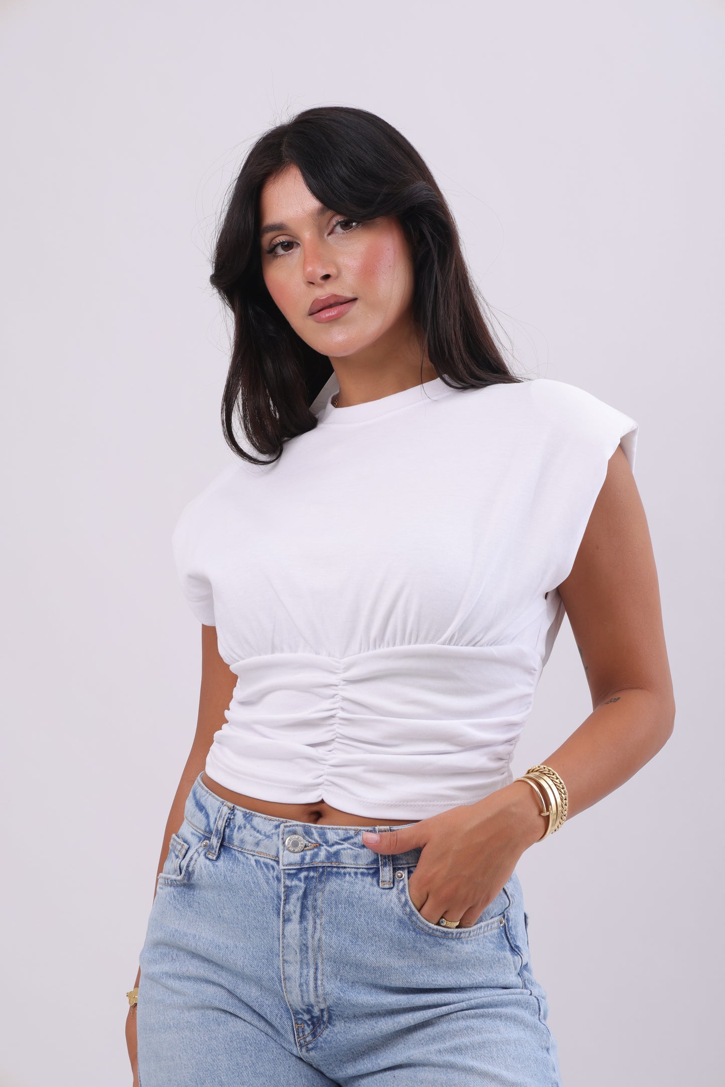 Nova Padded shoulder top