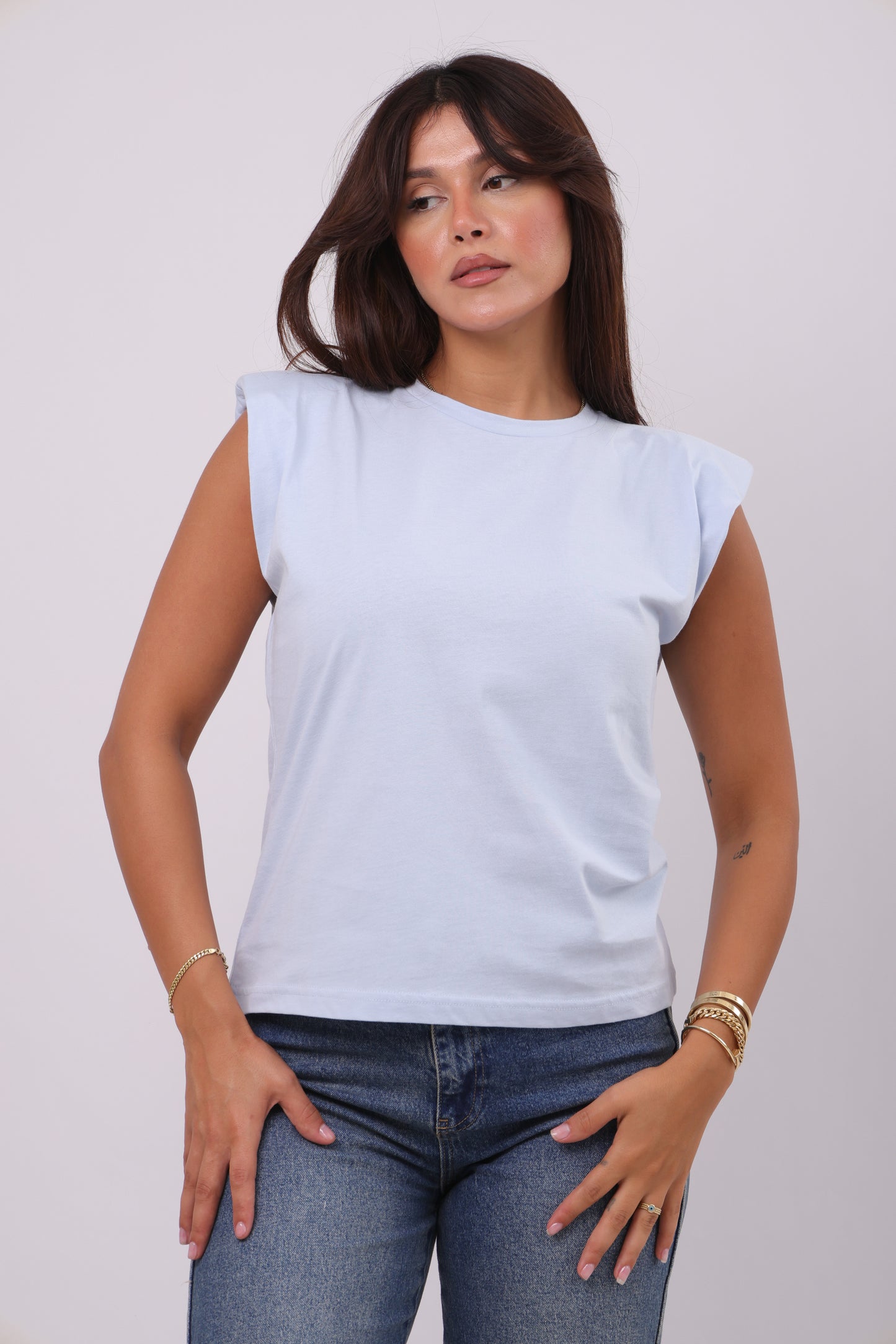 Padded Shoulder Top