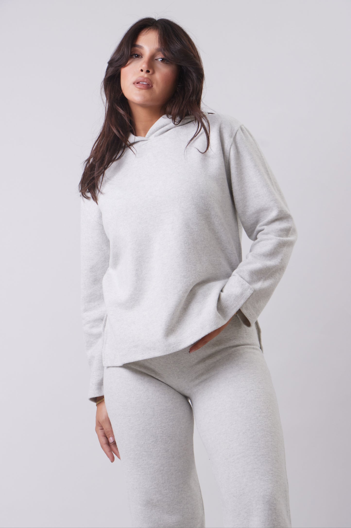 The Ribbed Hoodie Set