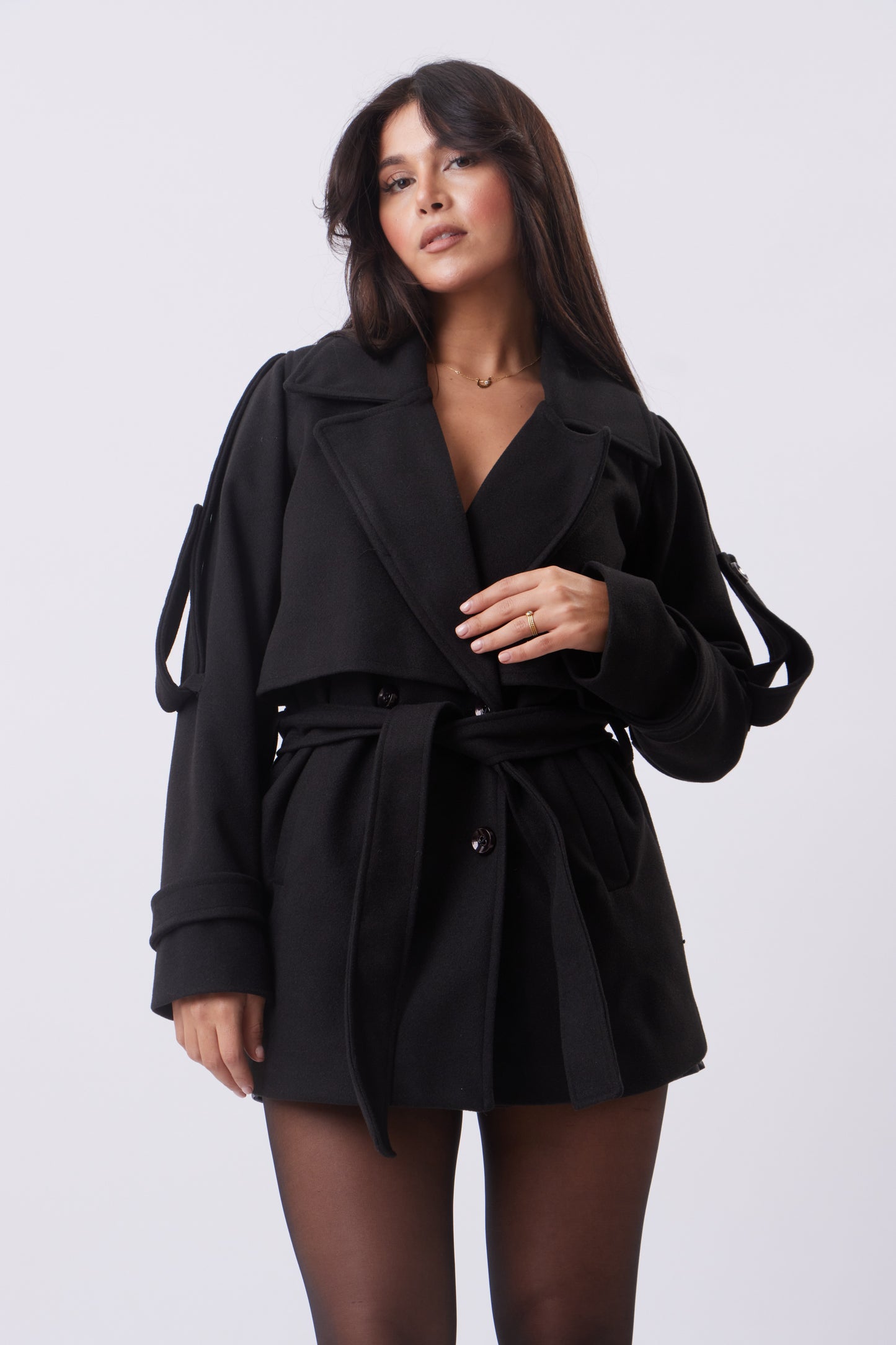 Belted Mini-Coat