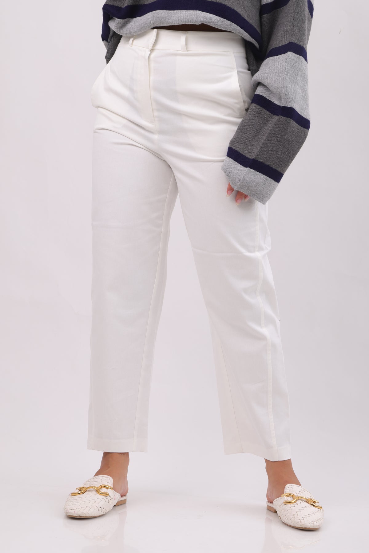 Cropped Straight Tailored Trouser
