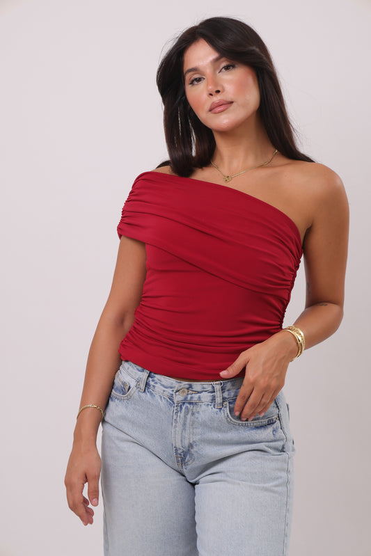 Asymmetrical One Shoulder Top