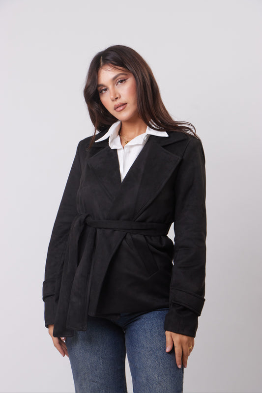 Suede Wrap Jacket