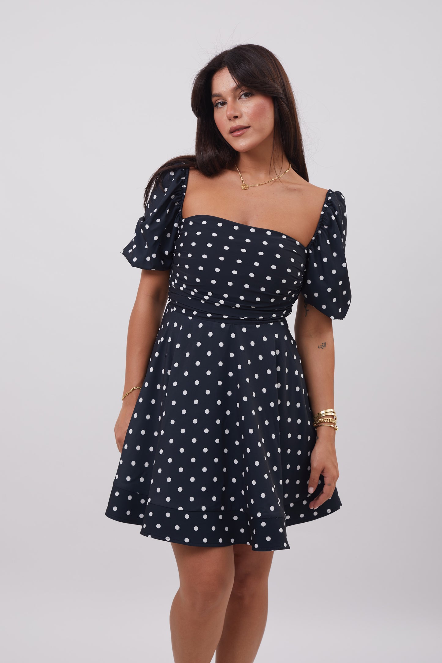 Polka Dot Corset Mini Dress
