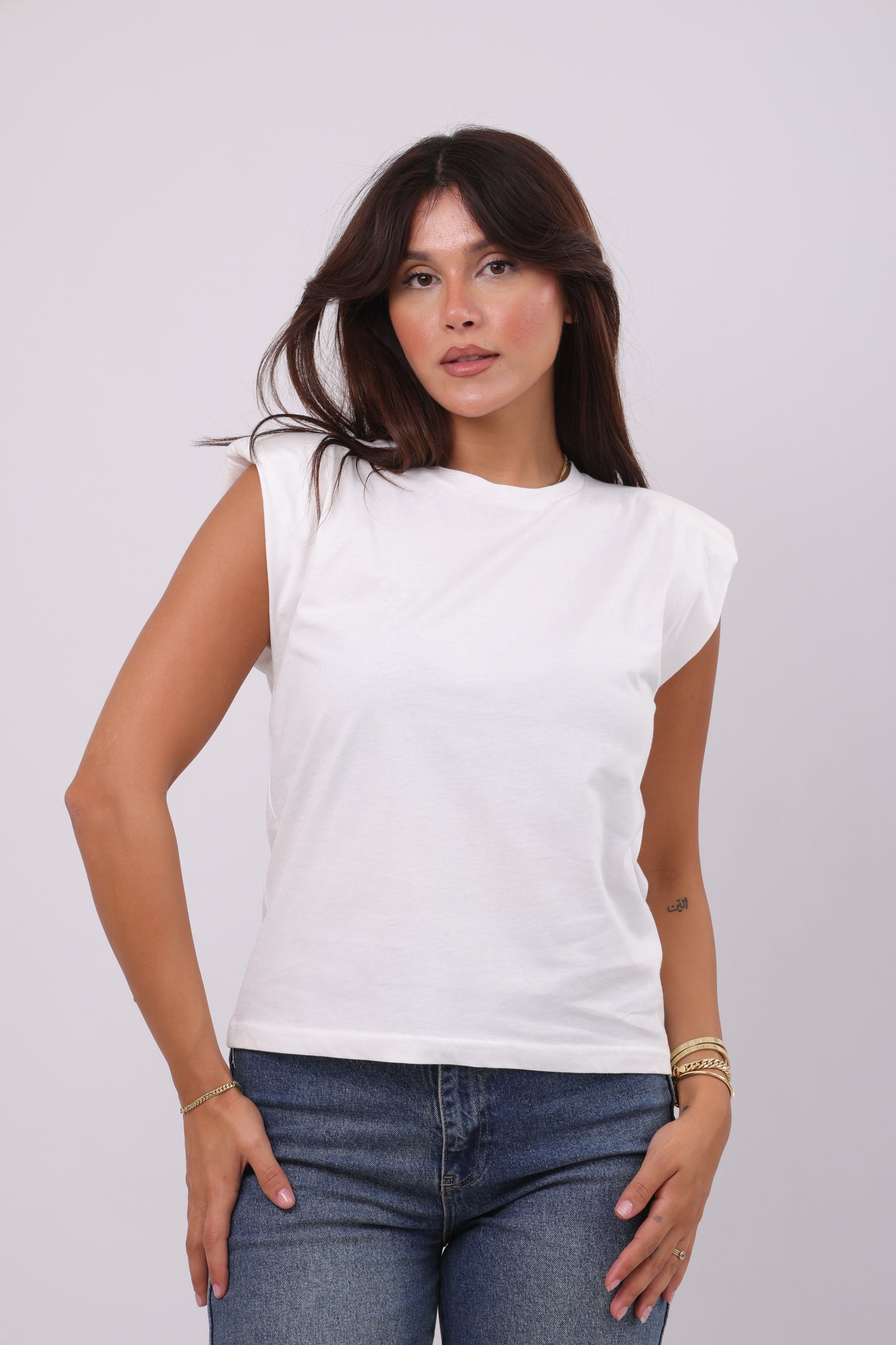 Padded Shoulder Top